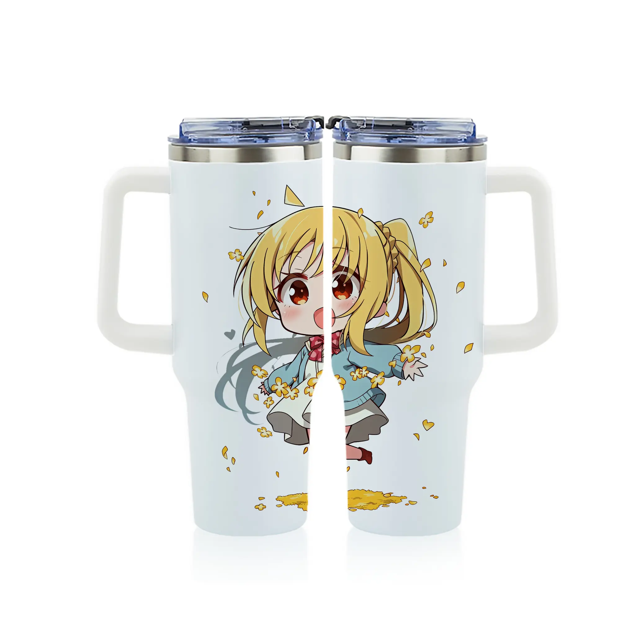 ぼっちざろっく！ グッズ,伊地知虹夏 - 1200mL フルプリント車用タンブラー ・ 304ステンレス 内側 ・ 201ステンレス 外側 ・ 保温 保冷 ・ 通勤 ドライブ アウトドア用
