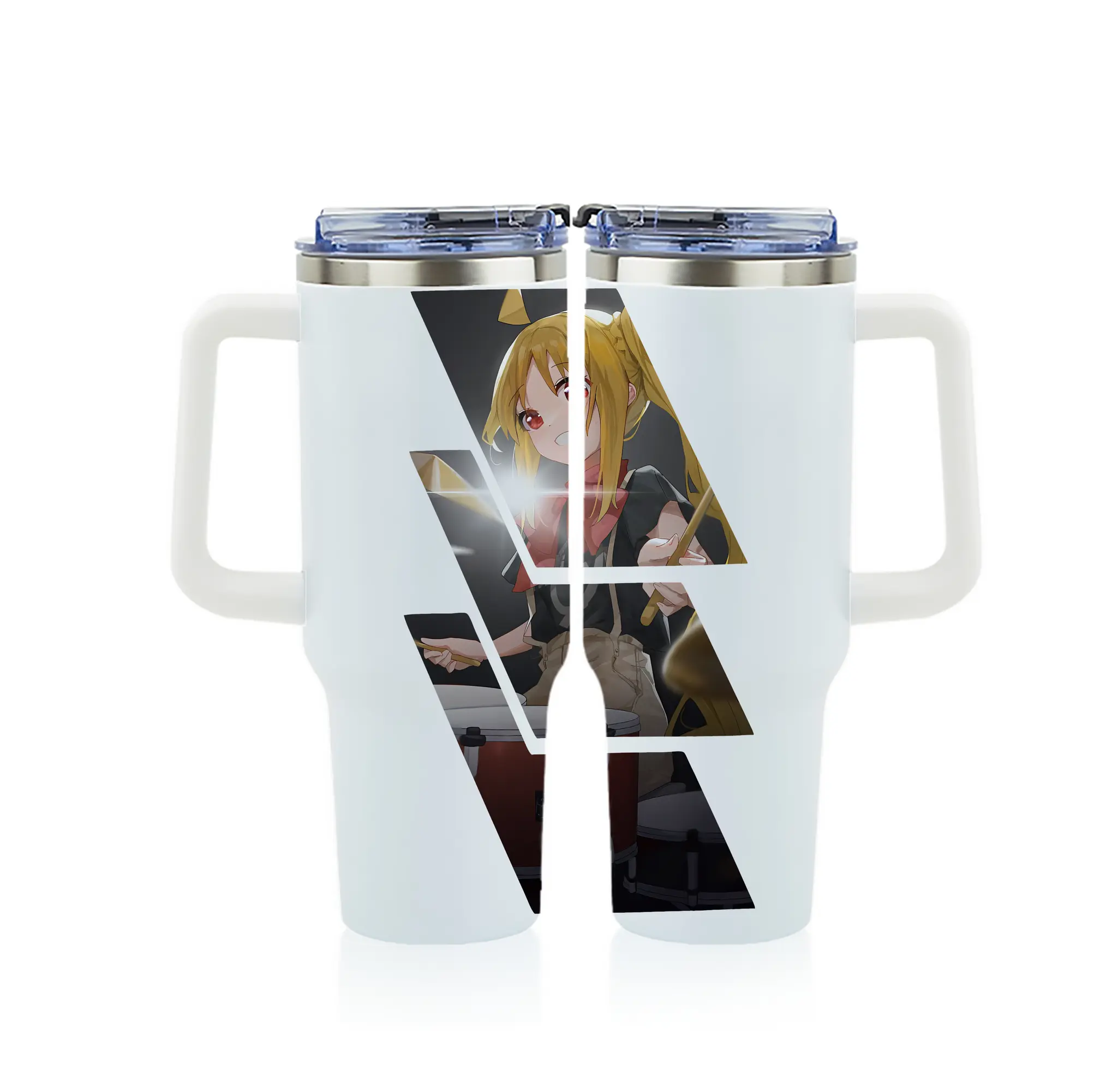 ぼっちざろっく！ グッズ,伊地知虹夏 - 1200mL フルプリント車用タンブラー ・ 304ステンレス 内側 ・ 201ステンレス 外側 ・ 保温 保冷 ・ 通勤 ドライブ アウトドア用