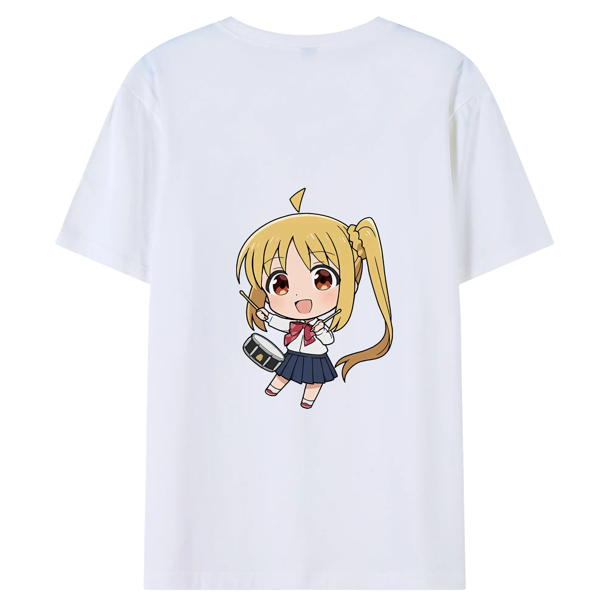 ぼっちざろっく！ グッズ,伊地知虹夏 - 綿100％ 半袖Tシャツ ・ バックプリント ・ 快適 通気性 ・ 日常使い 散歩 スポーツ用