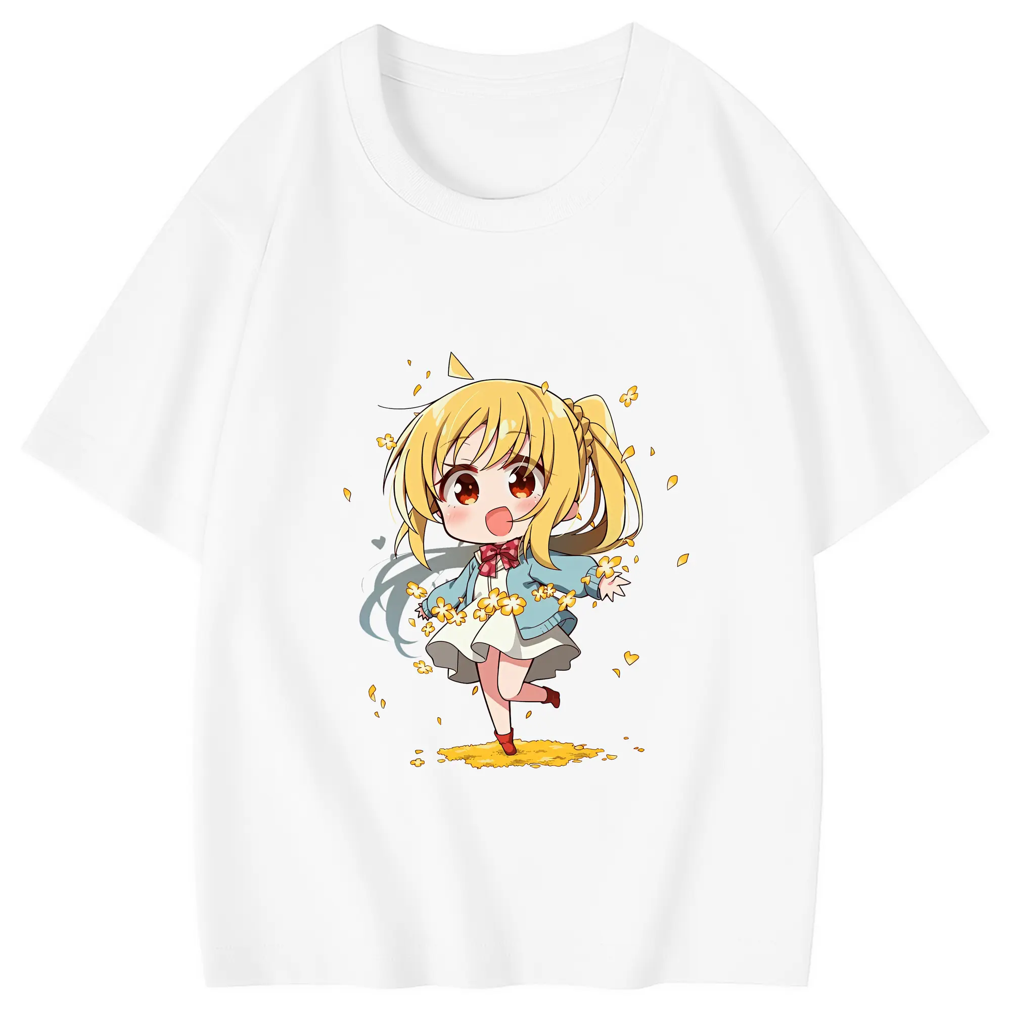 ぼっちざろっく！ グッズ,伊地知虹夏 - 綿100％ キッズTシャツ ・ フロントプリント ・ 快適 通気性 ・ スポーツ カジュアル 散歩用