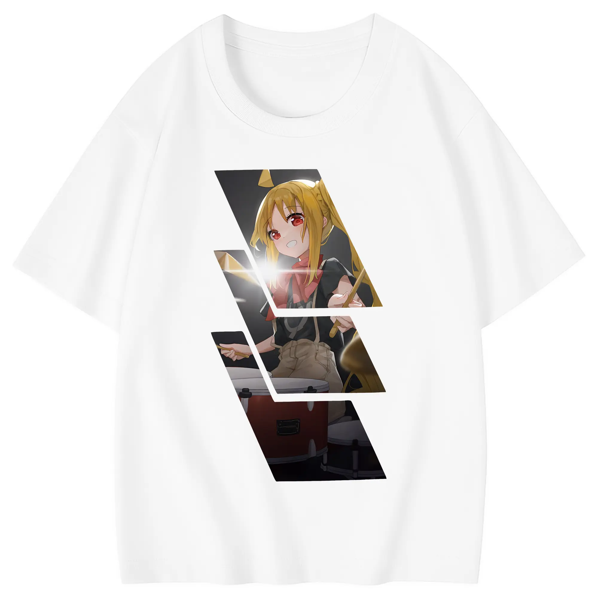 ぼっちざろっく！ グッズ,伊地知虹夏 - 綿100％ キッズTシャツ ・ フロントプリント ・ 快適 通気性 ・ スポーツ カジュアル 散歩用