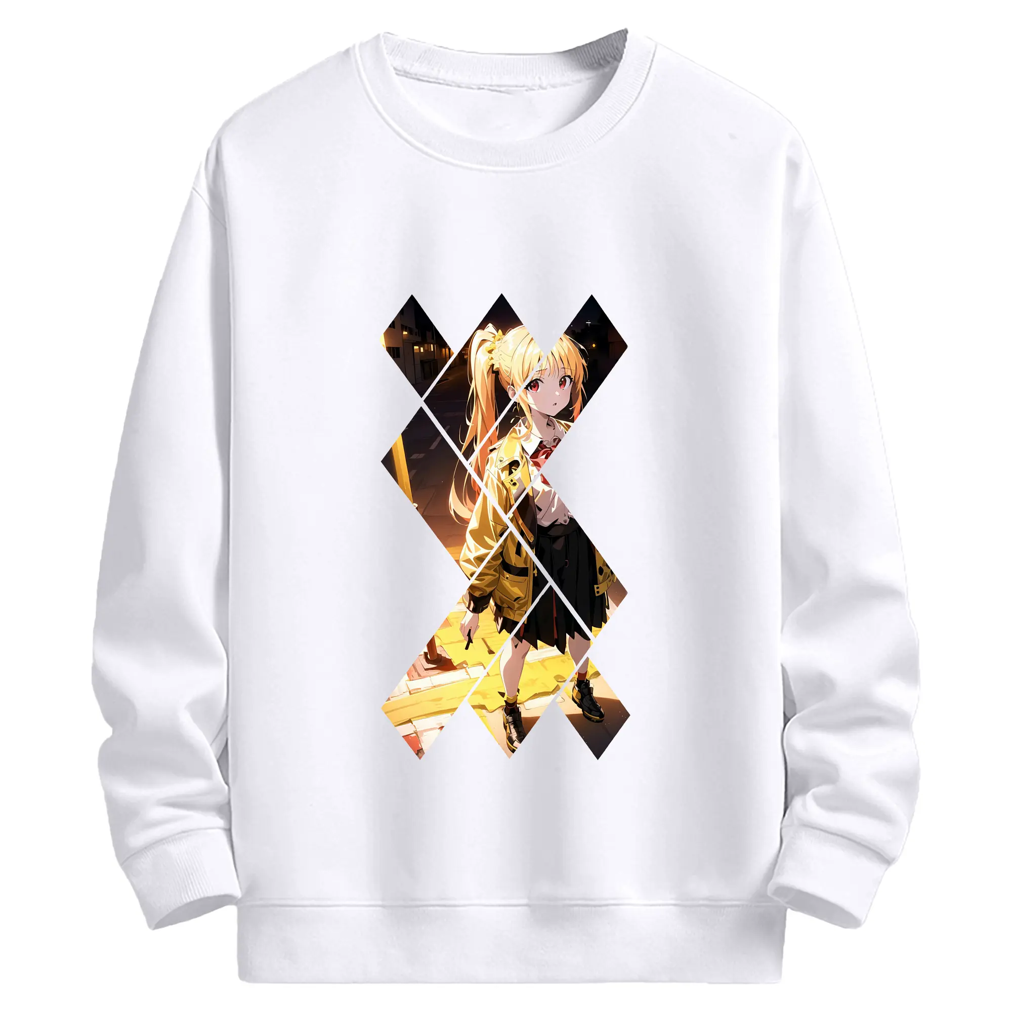 ぼっちざろっく！ グッズ,伊地知虹夏 - 高品質 クルーネック スウェット ・ コットン59％ ポリエステル41％ ・ ユニセックス 長袖 トレーナー ・ カジュアル デイリー スポーツ 散歩用