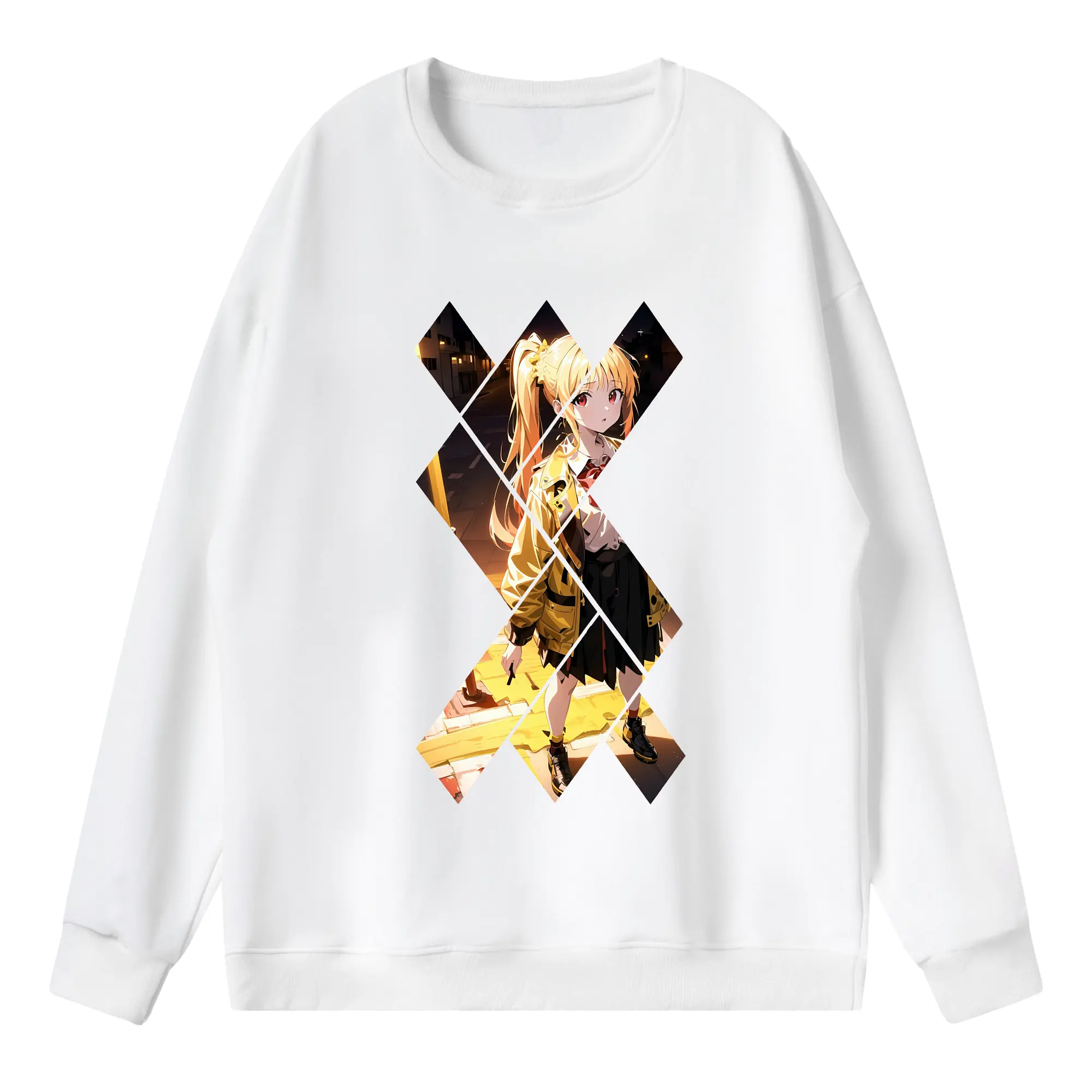 ぼっちざろっく！ グッズ,伊地知虹夏 - 薄手 クルーネック スウェット 裏毛260g · ポリエステル 春秋向け カジュアル 男女兼用 · トレーナー デイリー スポーツ 散歩に最適