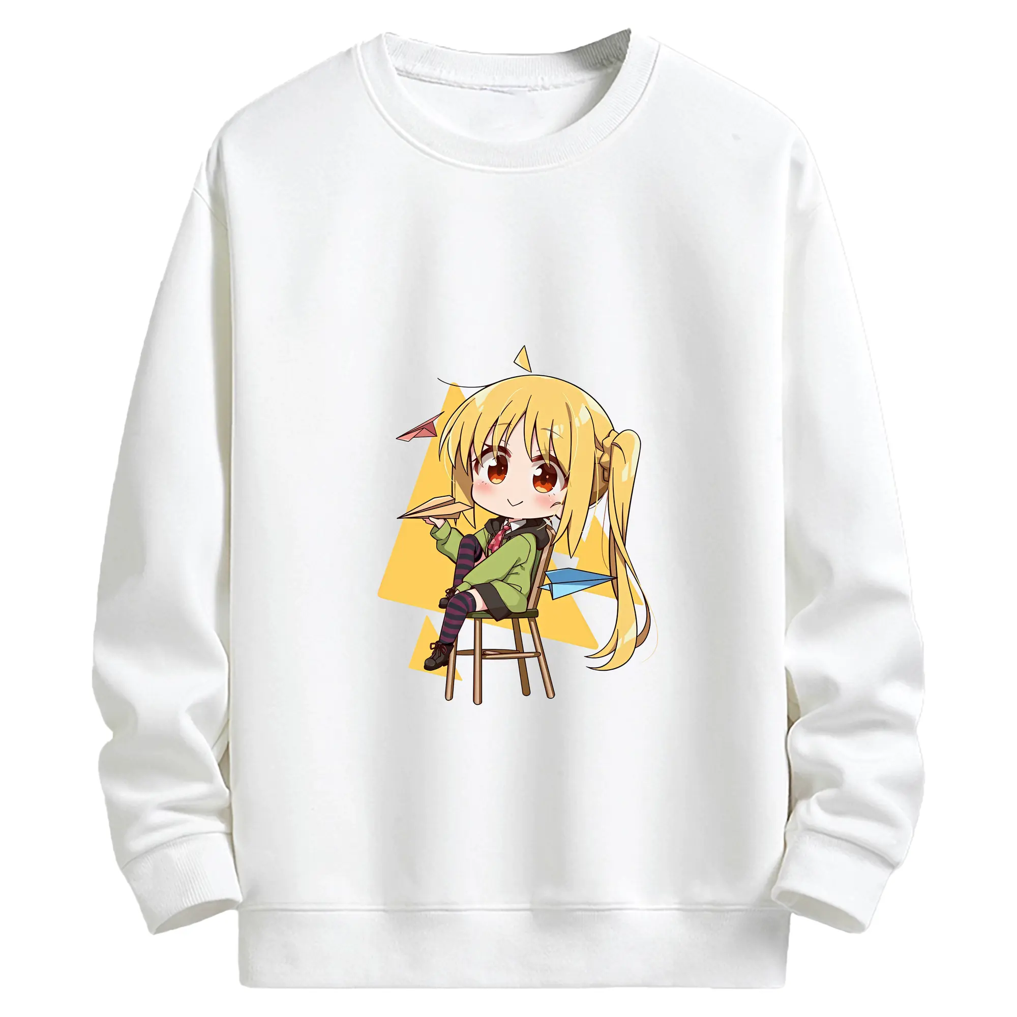 ぼっちざろっく！ グッズ,伊地知虹夏 - キッズ クルーネックスウェットシャツ ・ フロントプリント ・ 綿80％ ポリエステル20％ ・ 快適 通学 スポーツ 日常使い お散歩用