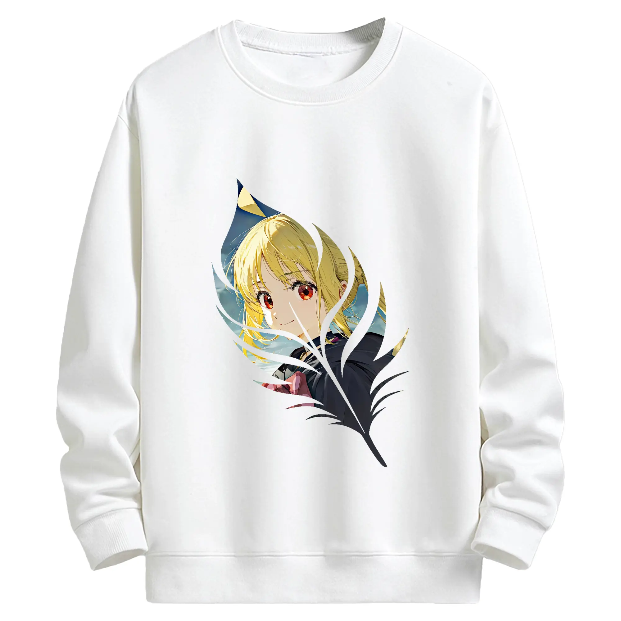 ぼっちざろっく！ グッズ,伊地知虹夏 - キッズ クルーネックスウェットシャツ ・ フロントプリント ・ 綿80％ ポリエステル20％ ・ 快適 通学 スポーツ 日常使い お散歩用