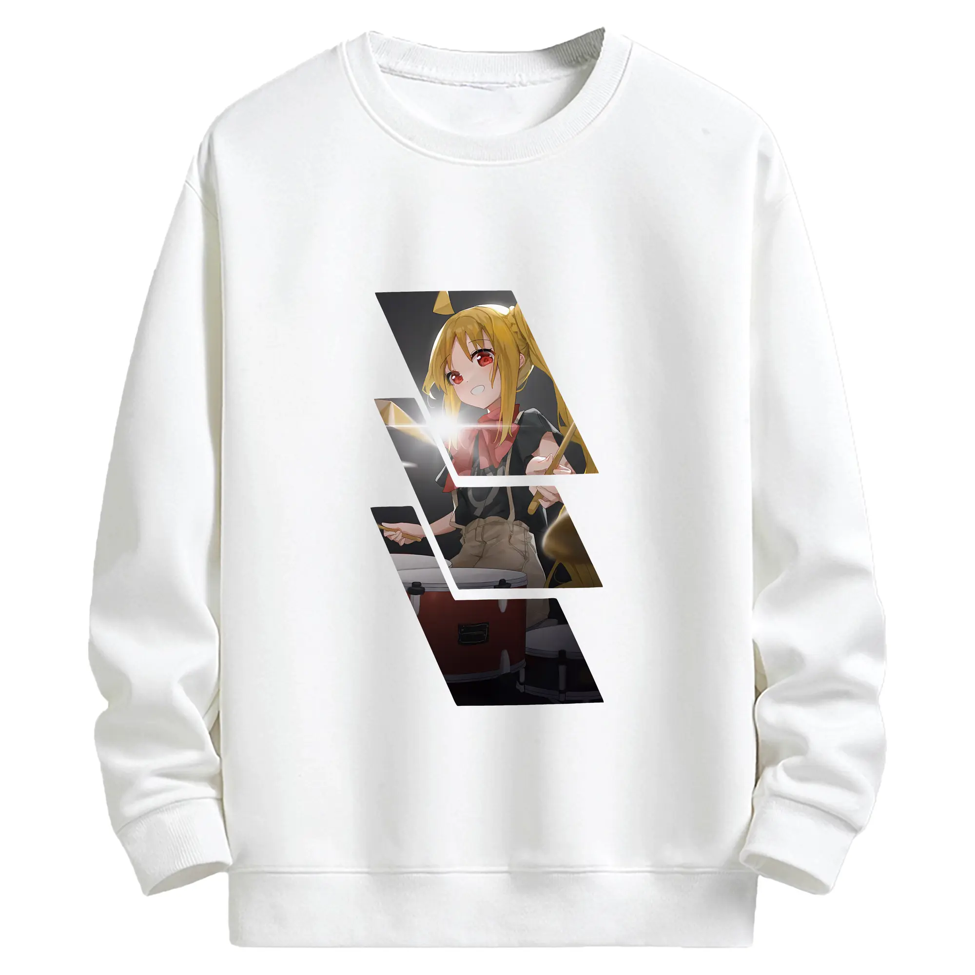 ぼっちざろっく！ グッズ,伊地知虹夏 - キッズ クルーネックスウェットシャツ ・ フロントプリント ・ 綿80％ ポリエステル20％ ・ 快適 通学 スポーツ 日常使い お散歩用