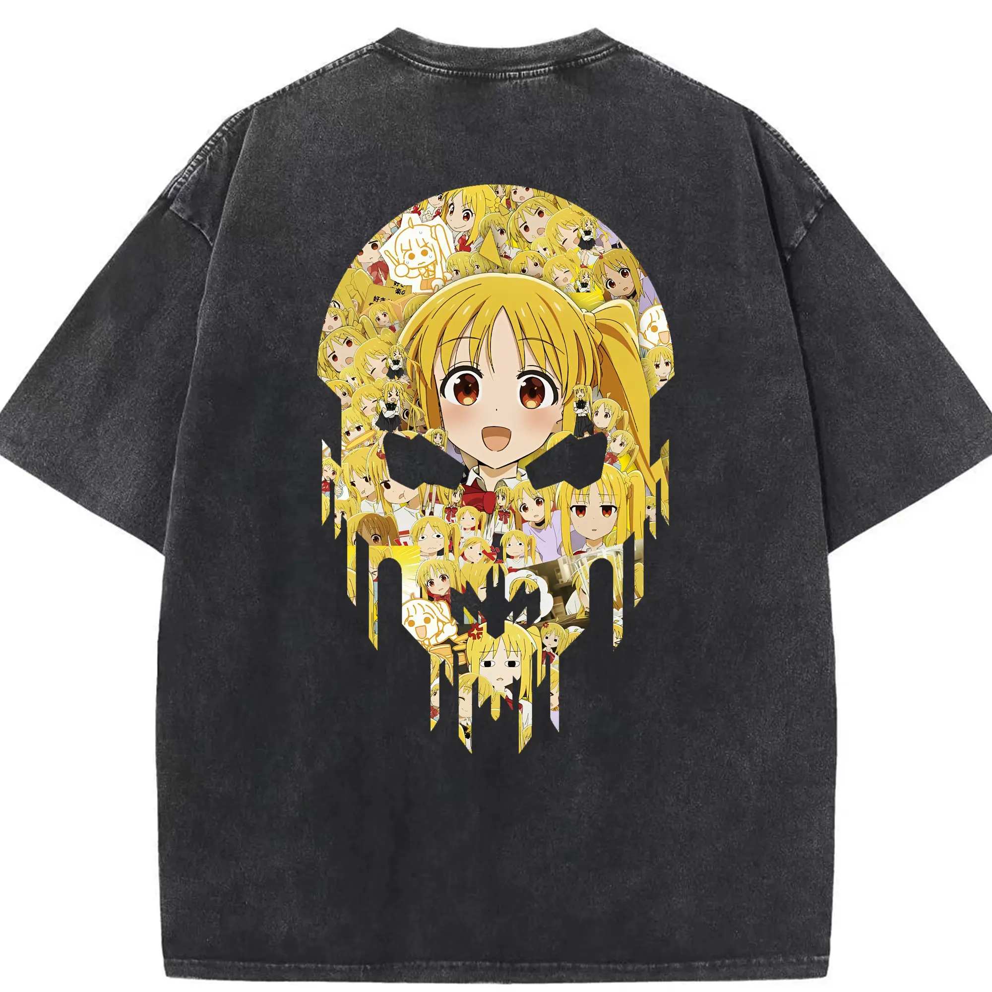 ぼっちざろっく！ グッズ,伊地知虹夏 - 綿100％ ヴィンテージ風 半袖Tシャツ ・ 背面プリント ・ 柔らか肌触り ・ 通気性 快適 ・ スポーツ カジュアル 外出用