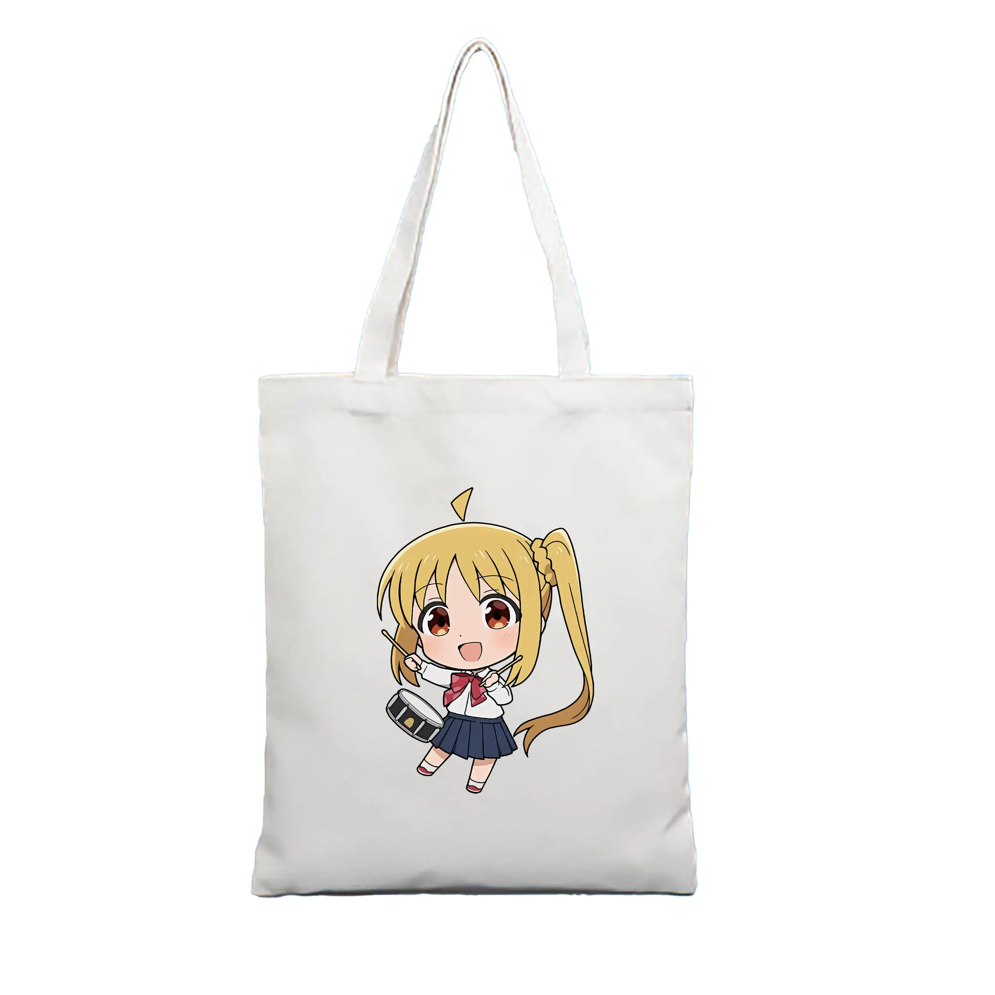 ぼっちざろっく！ グッズ,伊地知虹夏 - 縦型キャンバス手提げバッグ（トートバッグ） ・ キャンバス素材 ・ ショッピング用 ・ 軽量 丈夫 お手入れ簡単