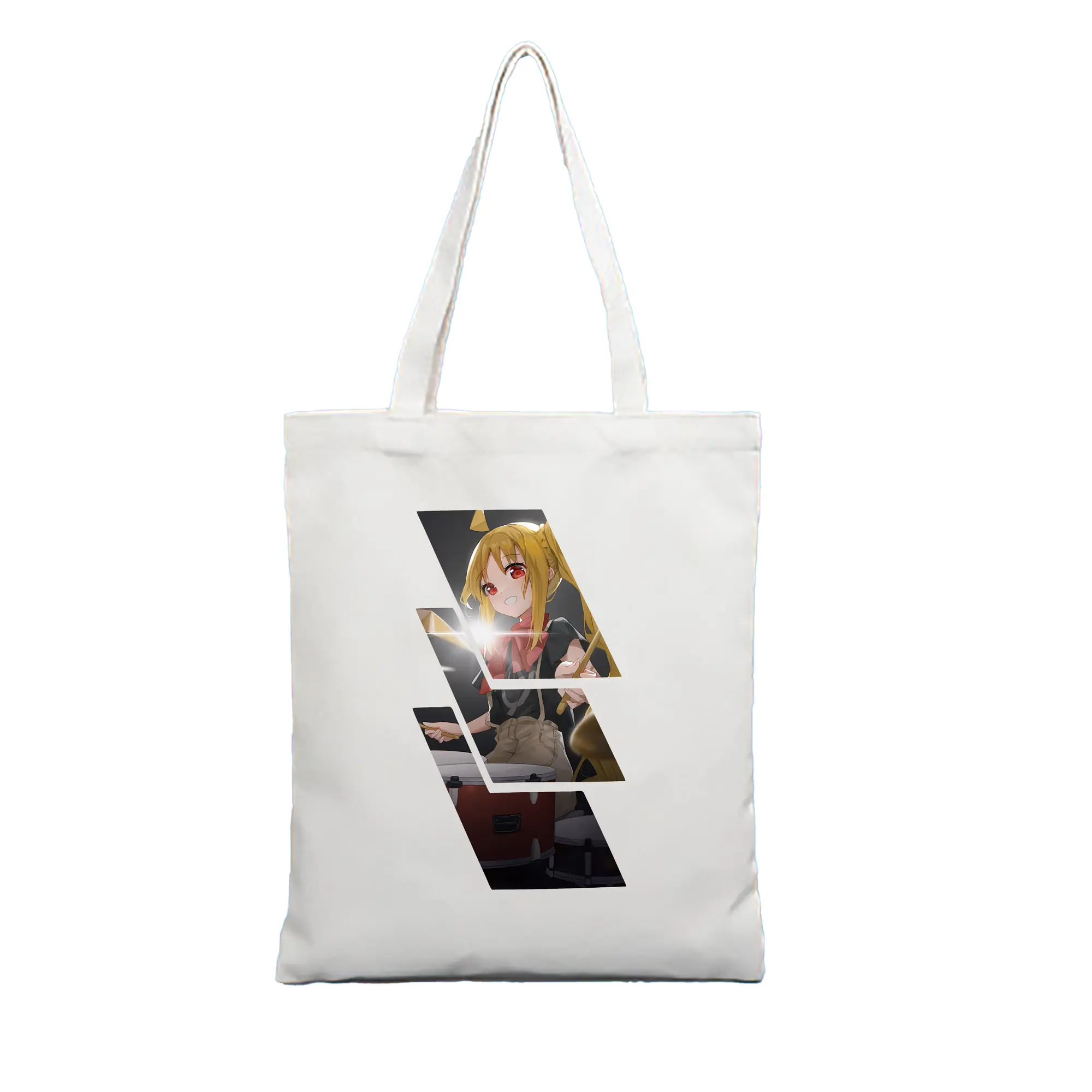 ぼっちざろっく！ グッズ,伊地知虹夏 - 縦型キャンバス手提げバッグ（トートバッグ） ・ キャンバス素材 ・ ショッピング用 ・ 軽量 丈夫 お手入れ簡単