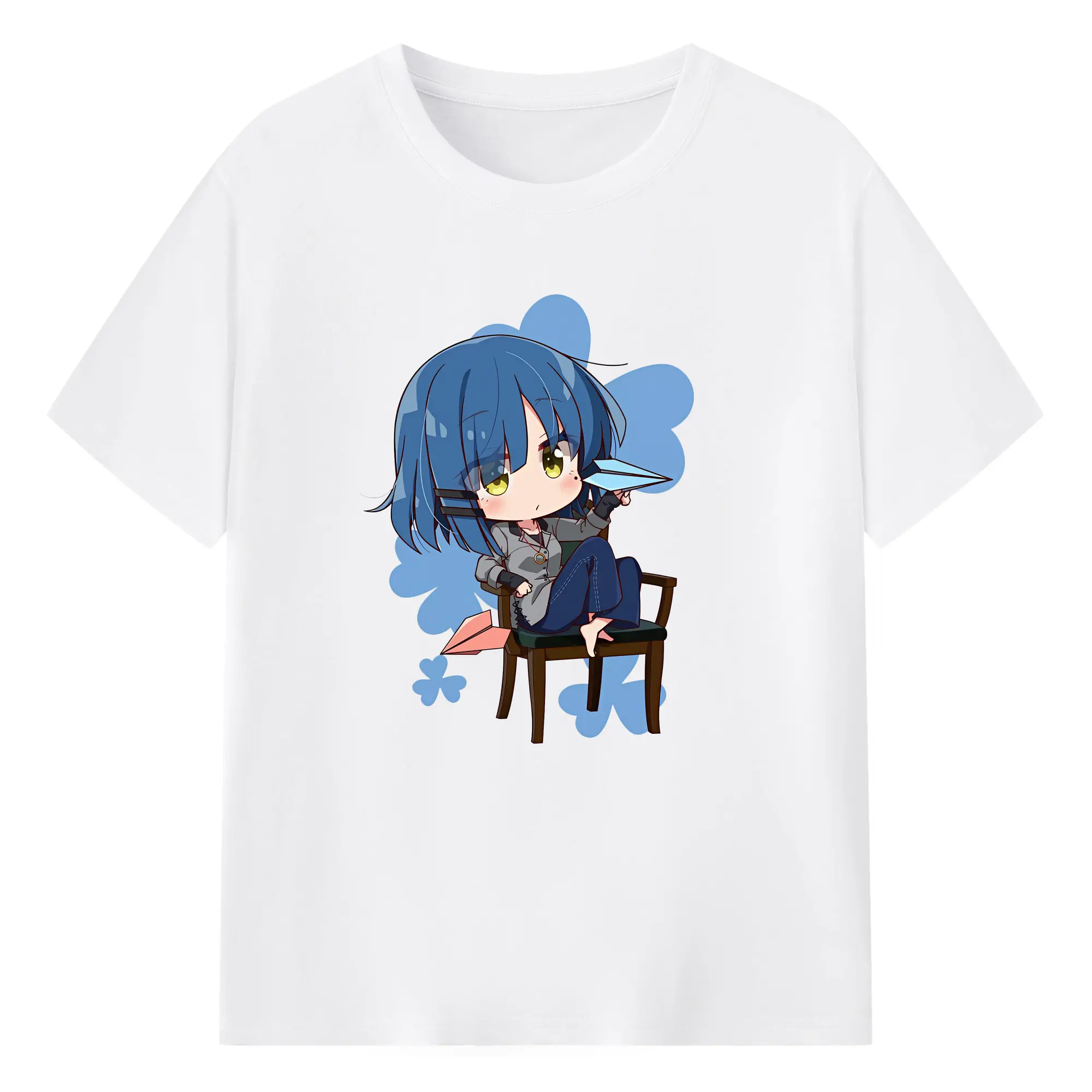 ぼっちざろっく！ グッズ,山田リョウ - 綿100％ 半袖Tシャツ ・ フロントプリント ・ 快適 通気性 ・ 日常使い 散歩 スポーツ用