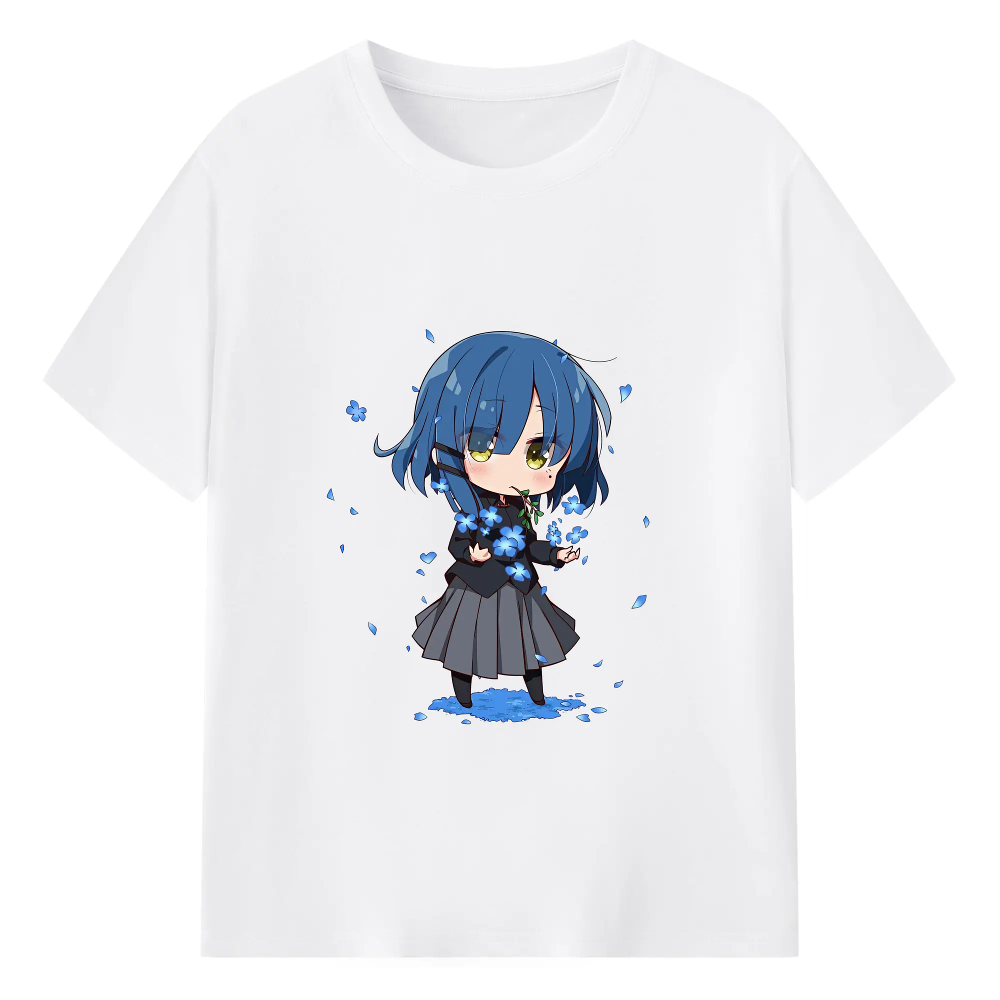 ぼっちざろっく！ グッズ,山田リョウ - 綿100％ 半袖Tシャツ ・ フロントプリント ・ 快適 通気性 ・ 日常使い 散歩 スポーツ用
