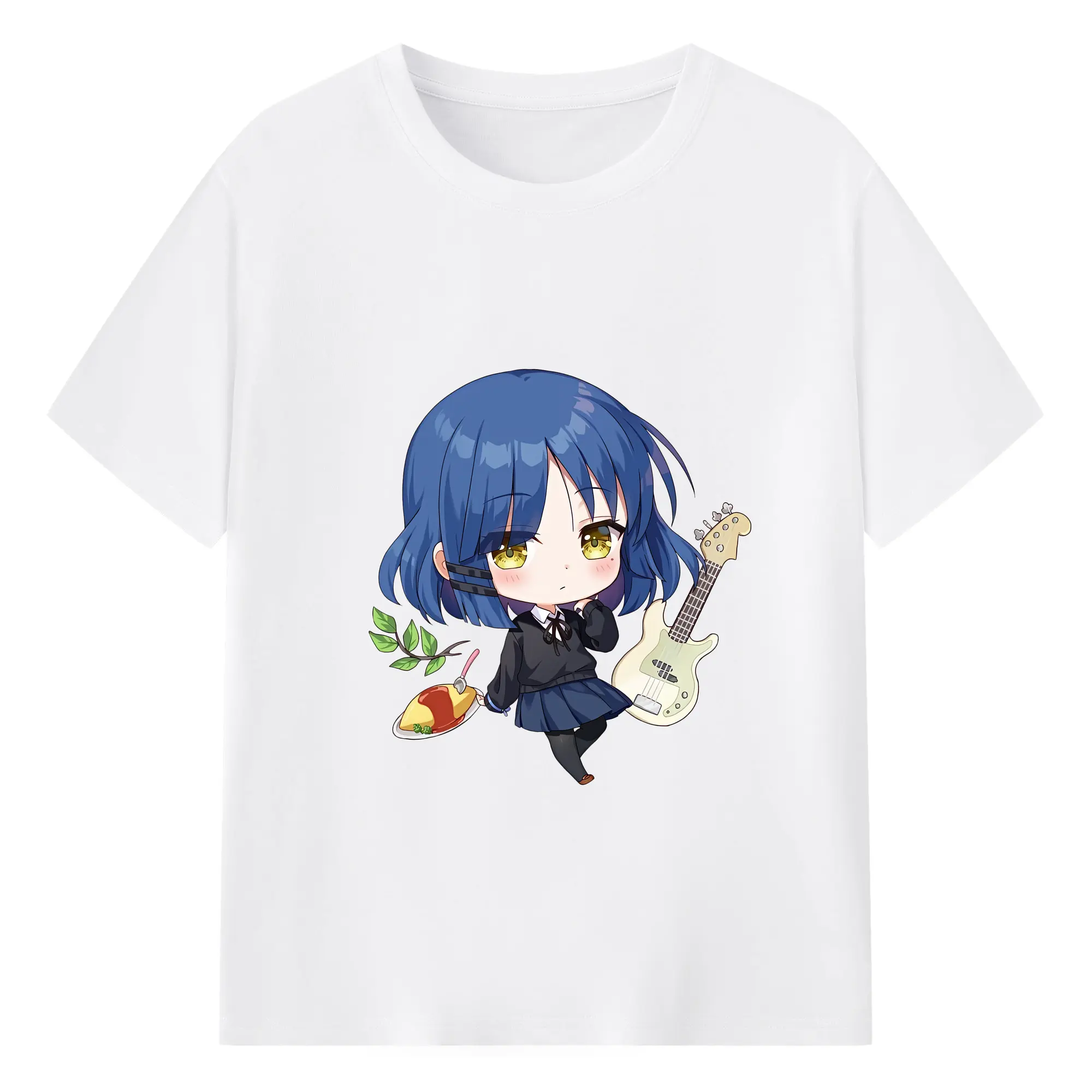 ぼっちざろっく！ グッズ,山田リョウ - 綿100％ 半袖Tシャツ ・ フロントプリント ・ 快適 通気性 ・ 日常使い 散歩 スポーツ用