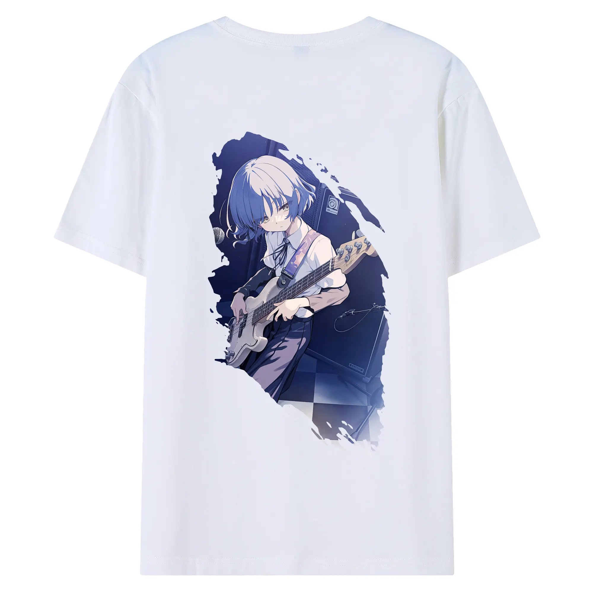 ぼっちざろっく！ グッズ,山田リョウ - 綿100％ 半袖Tシャツ ・ バックプリント ・ 快適 通気性 ・ 日常使い 散歩 スポーツ用