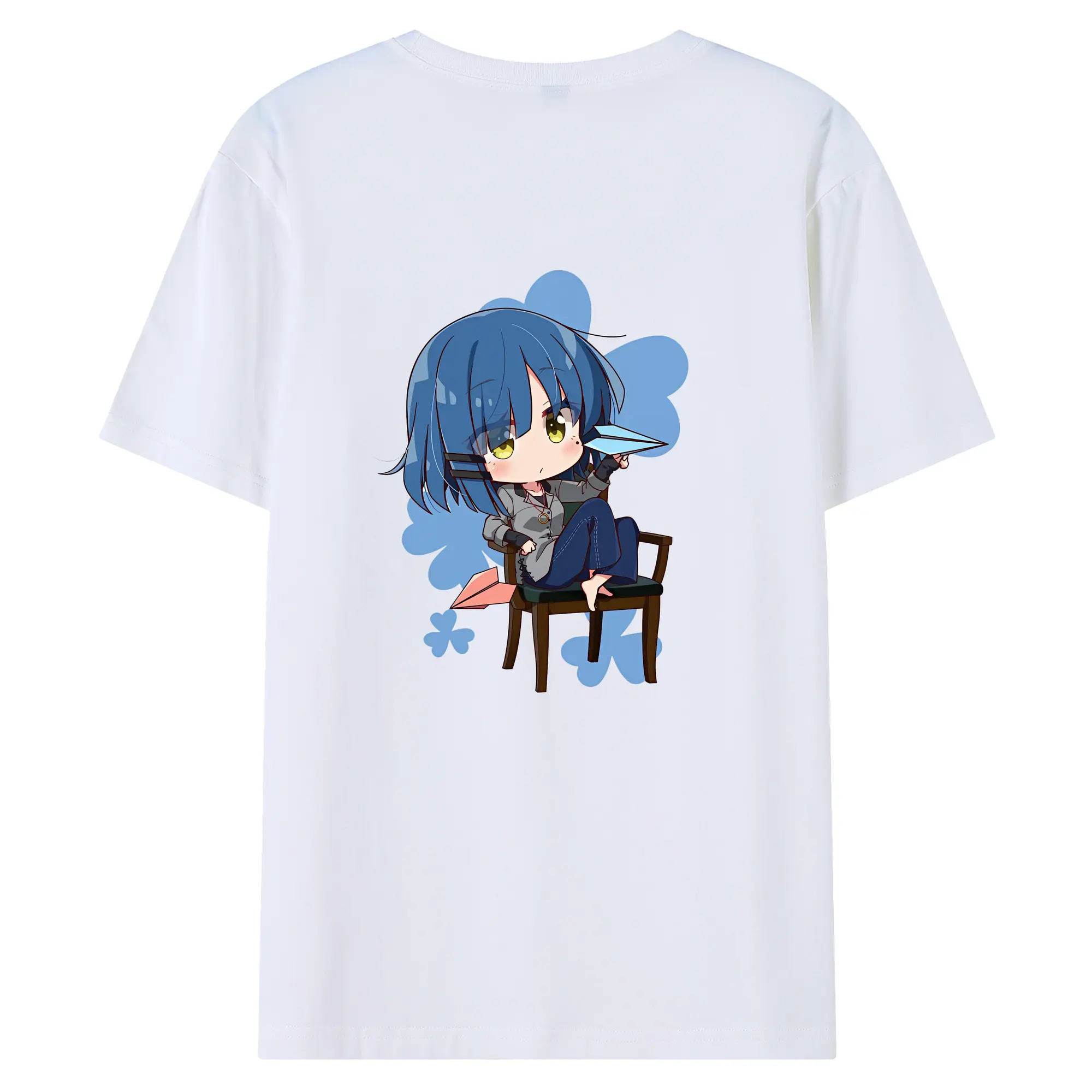 ぼっちざろっく！ グッズ,山田リョウ - 綿100％ 半袖Tシャツ ・ バックプリント ・ 快適 通気性 ・ 日常使い 散歩 スポーツ用