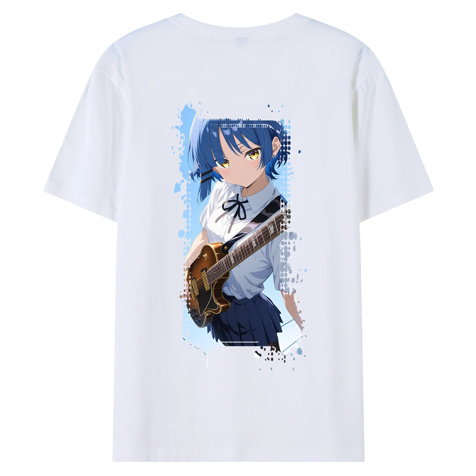 ぼっちざろっく！ グッズ,山田リョウ - 綿100％ 半袖Tシャツ ・ バックプリント ・ 快適 通気性 ・ 日常使い 散歩 スポーツ用