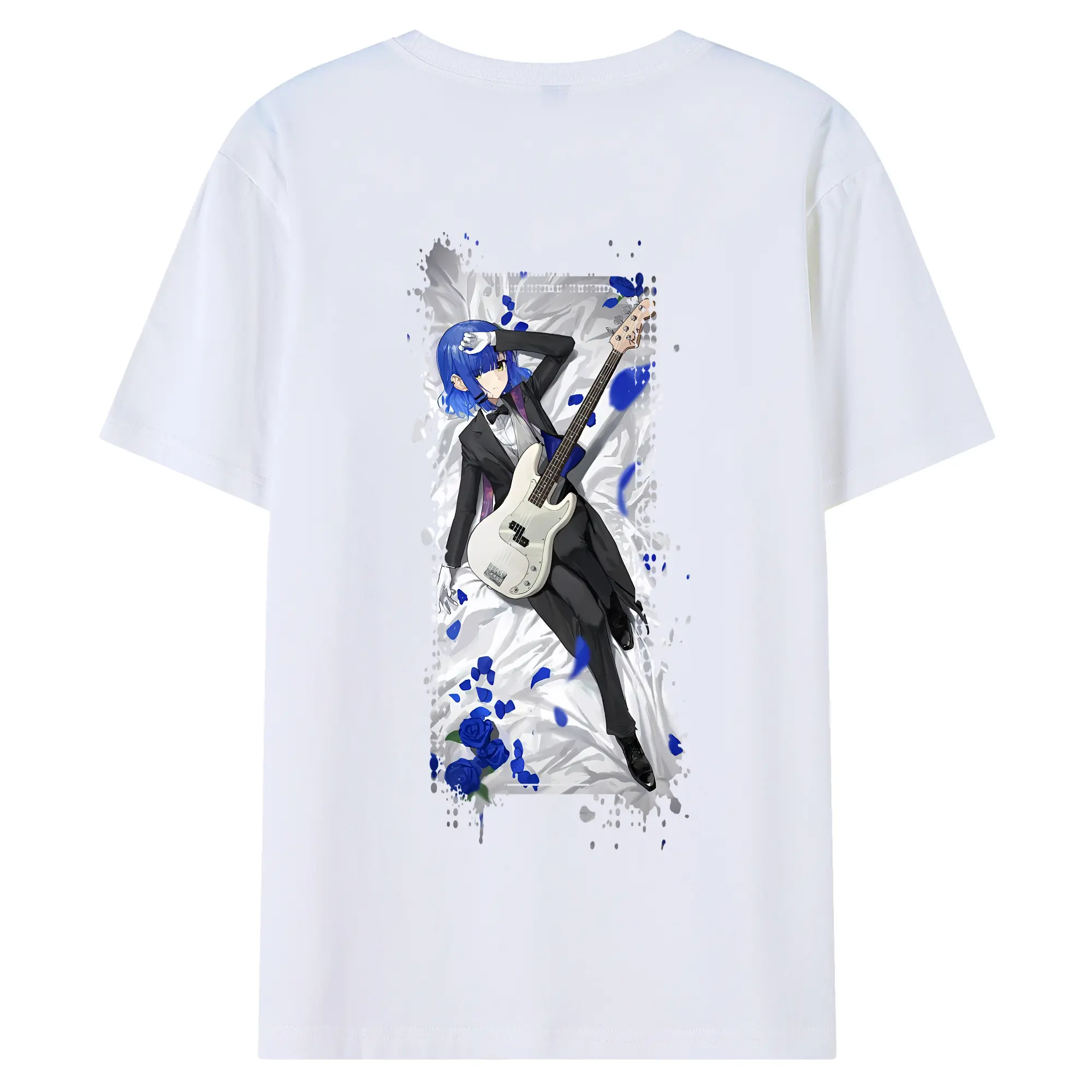 ぼっちざろっく！ グッズ,山田リョウ - 綿100％ 半袖Tシャツ ・ バックプリント ・ 快適 通気性 ・ 日常使い 散歩 スポーツ用