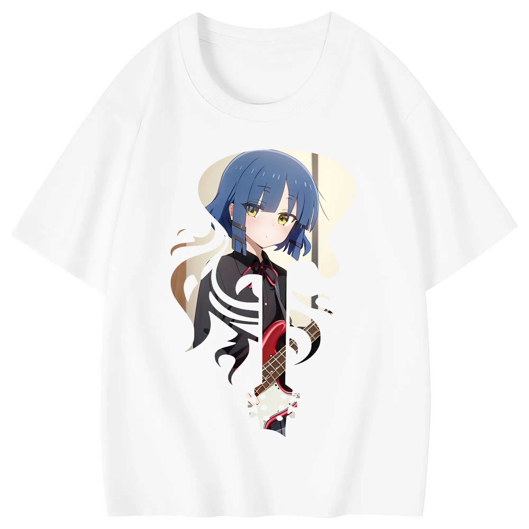 ぼっちざろっく！ グッズ,山田リョウ - 綿100％ キッズTシャツ ・ フロントプリント ・ 快適 通気性 ・ スポーツ カジュアル 散歩用