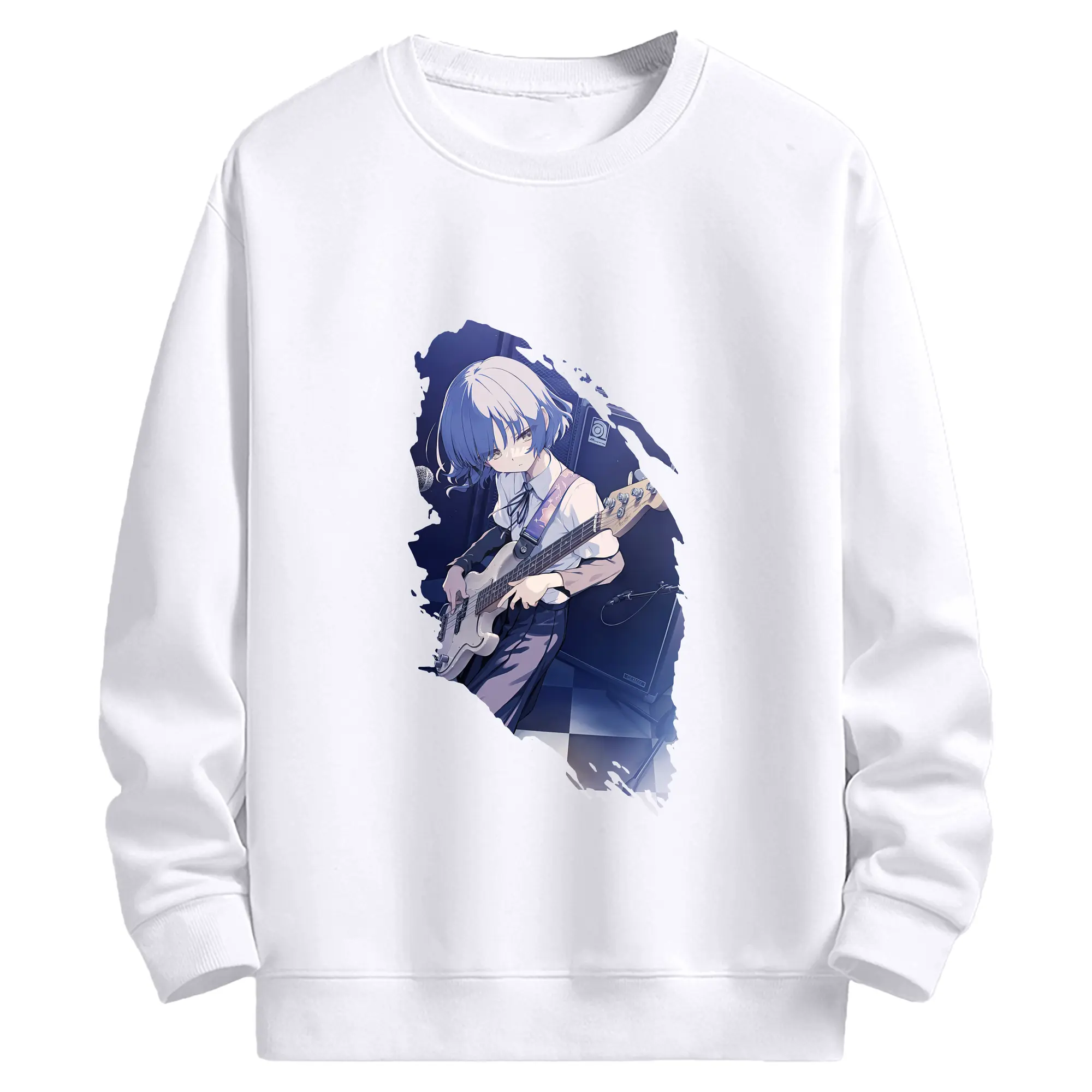 ぼっちざろっく！ グッズ,山田リョウ - 高品質 クルーネック スウェット ・ コットン59％ ポリエステル41％ ・ ユニセックス 長袖 トレーナー ・ カジュアル デイリー スポーツ 散歩用