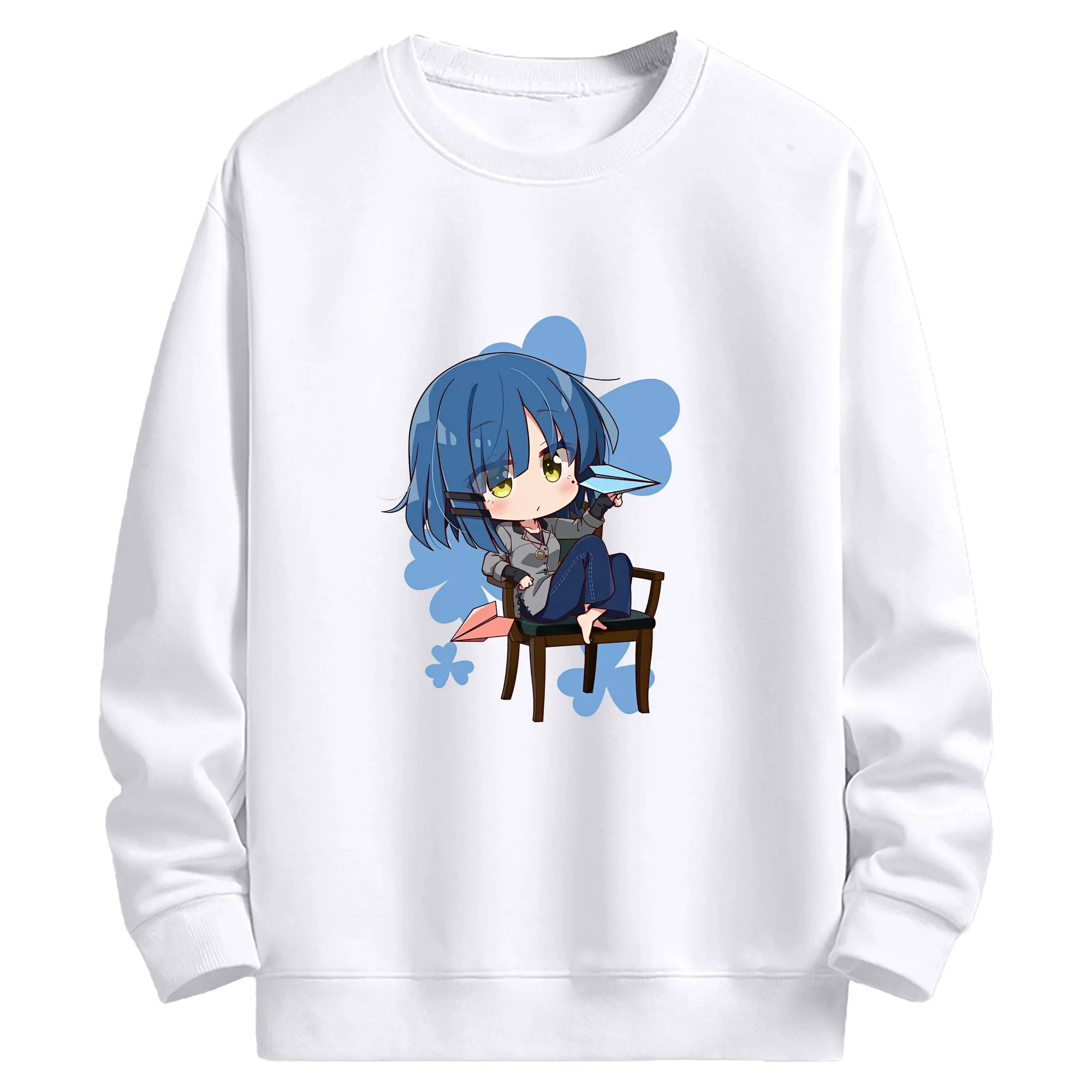 ぼっちざろっく！ グッズ,山田リョウ - 高品質 クルーネック スウェット ・ コットン59％ ポリエステル41％ ・ ユニセックス 長袖 トレーナー ・ カジュアル デイリー スポーツ 散歩用