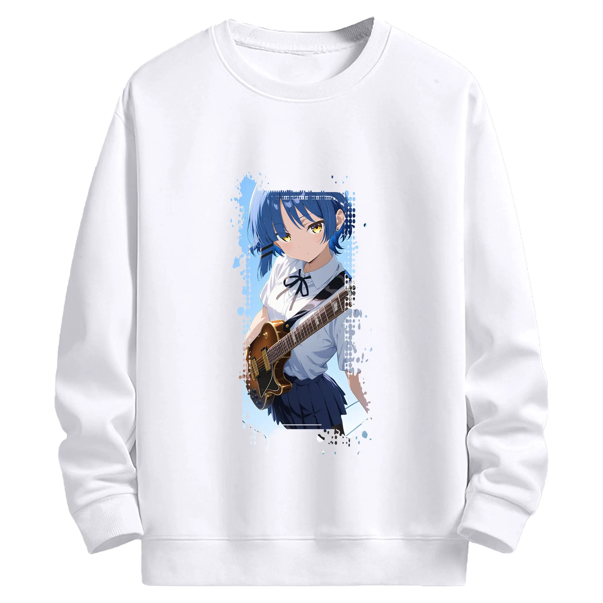 ぼっちざろっく！ グッズ,山田リョウ - 高品質 クルーネック スウェット ・ コットン59％ ポリエステル41％ ・ ユニセックス 長袖 トレーナー ・ カジュアル デイリー スポーツ 散歩用