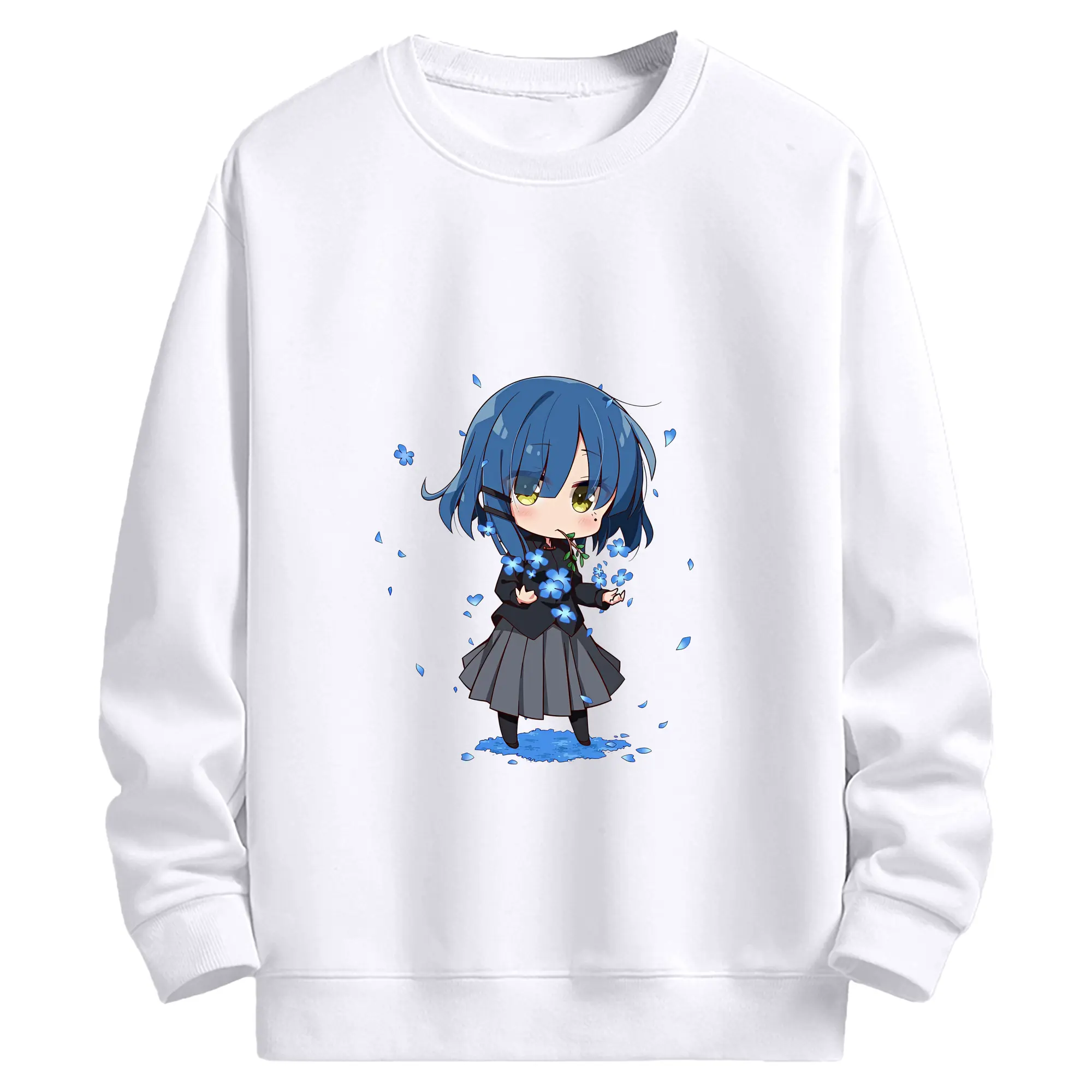 ぼっちざろっく！ グッズ,山田リョウ - 高品質 クルーネック スウェット ・ コットン59％ ポリエステル41％ ・ ユニセックス 長袖 トレーナー ・ カジュアル デイリー スポーツ 散歩用