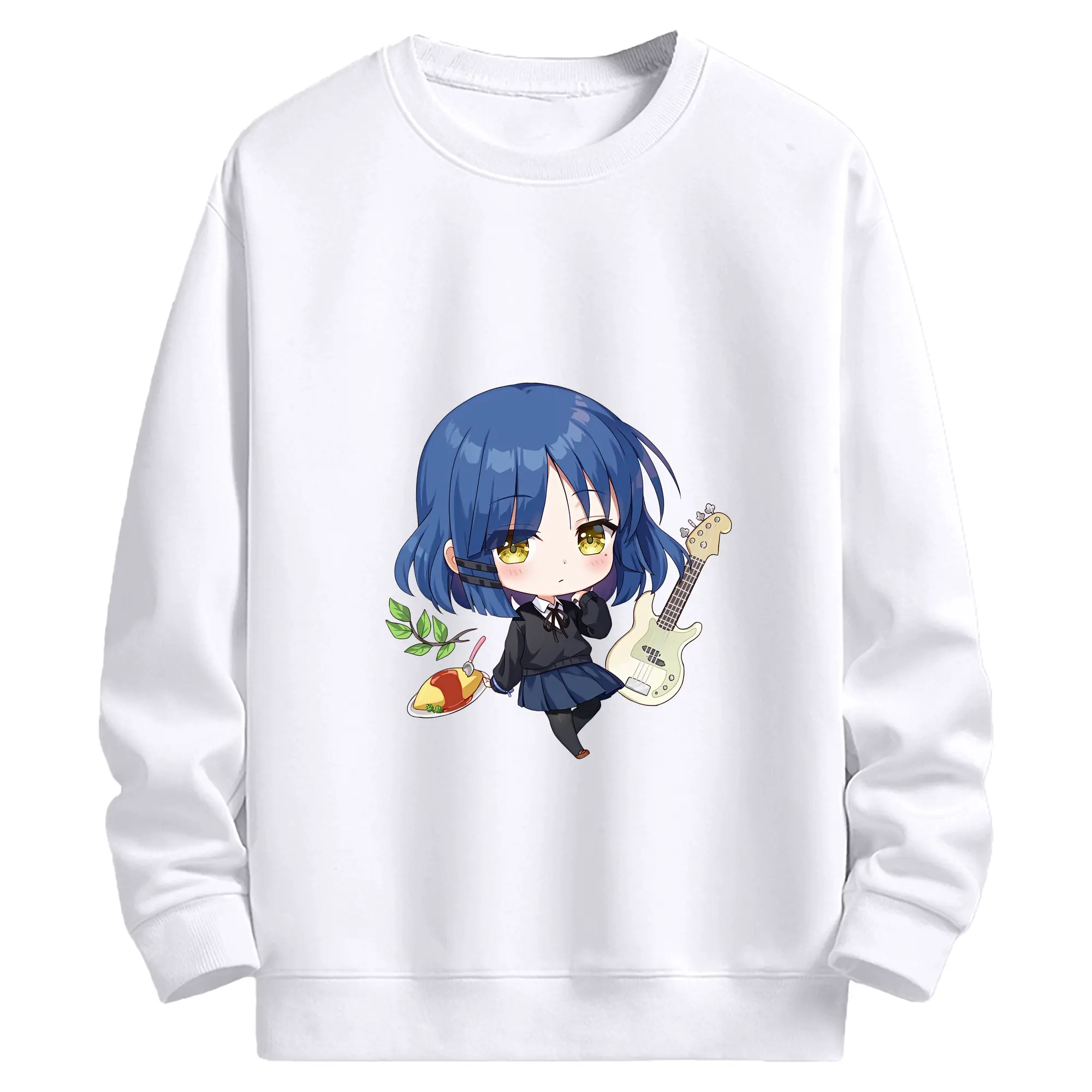 ぼっちざろっく！ グッズ,山田リョウ - 高品質 クルーネック スウェット ・ コットン59％ ポリエステル41％ ・ ユニセックス 長袖 トレーナー ・ カジュアル デイリー スポーツ 散歩用