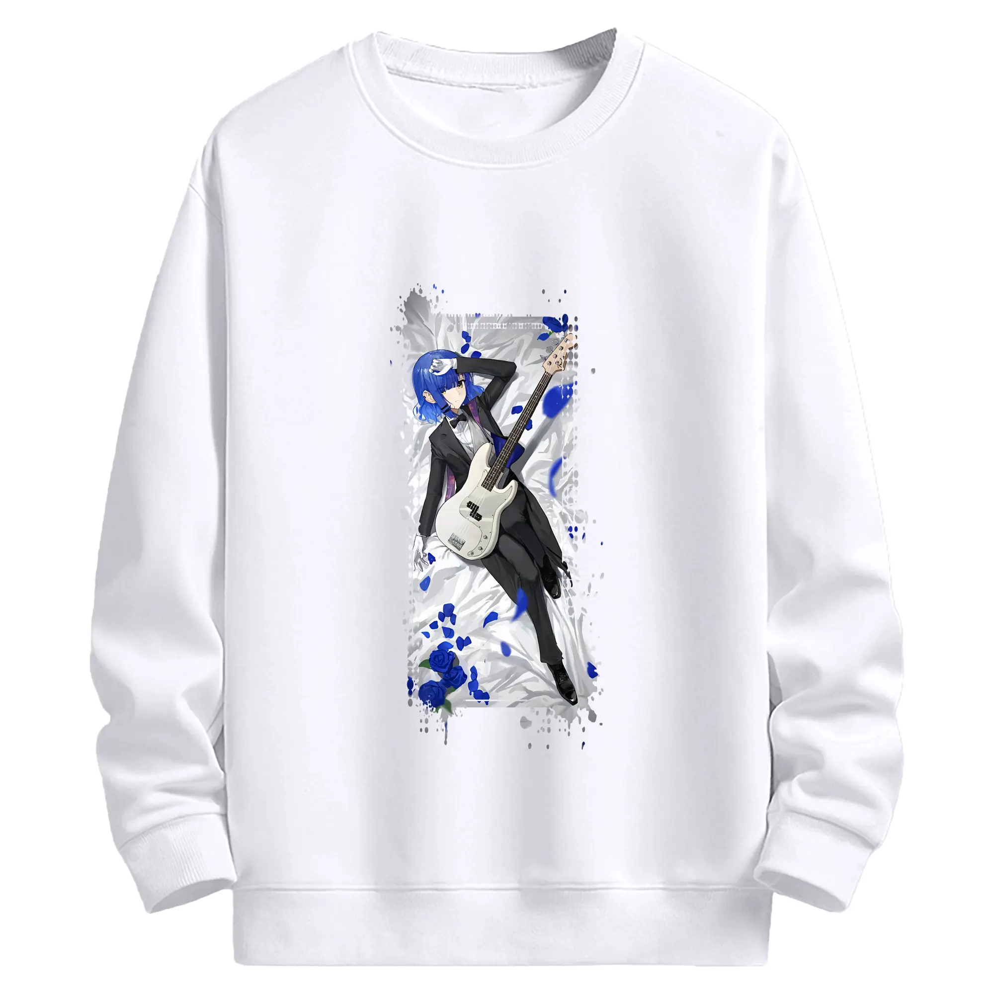 ぼっちざろっく！ グッズ,山田リョウ - 高品質 クルーネック スウェット ・ コットン59％ ポリエステル41％ ・ ユニセックス 長袖 トレーナー ・ カジュアル デイリー スポーツ 散歩用