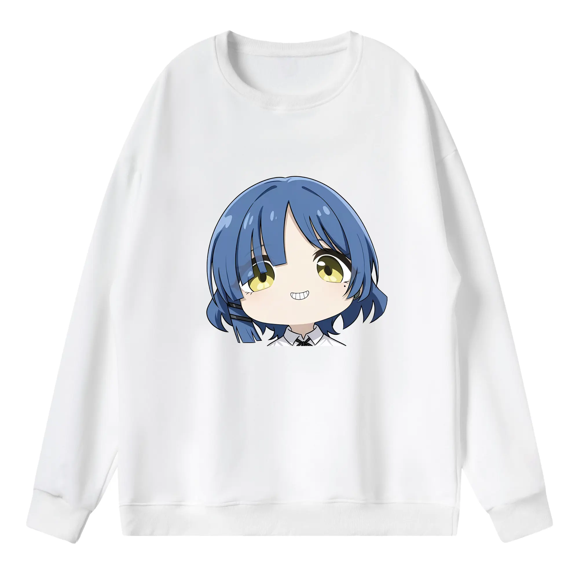 ぼっちざろっく！ グッズ,山田リョウ - 薄手 クルーネック スウェット 裏毛260g · ポリエステル 春秋向け カジュアル 男女兼用 · トレーナー デイリー スポーツ 散歩に最適