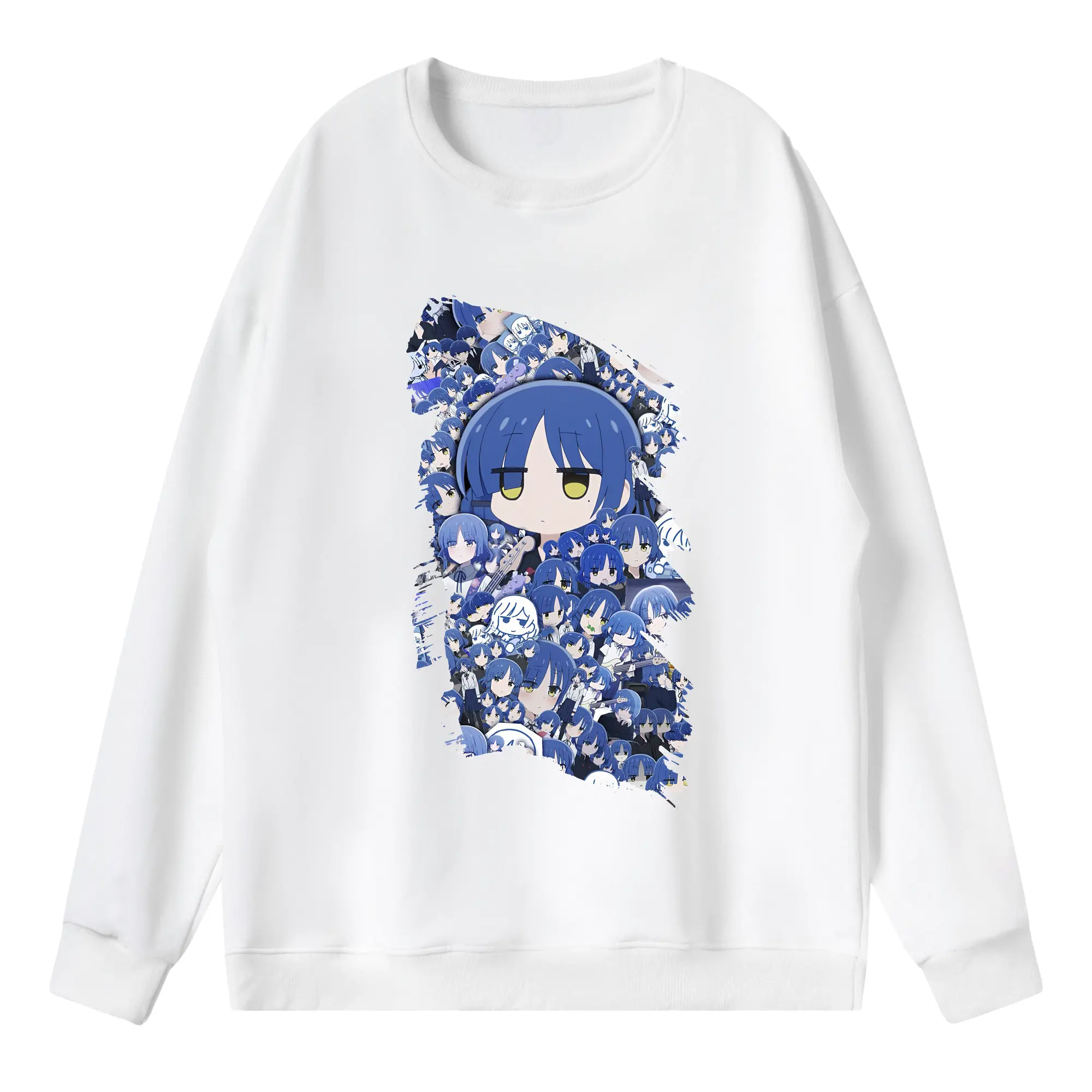 ぼっちざろっく！ グッズ,山田リョウ - 薄手 クルーネック スウェット 裏毛260g · ポリエステル 春秋向け カジュアル 男女兼用 · トレーナー デイリー スポーツ 散歩に最適