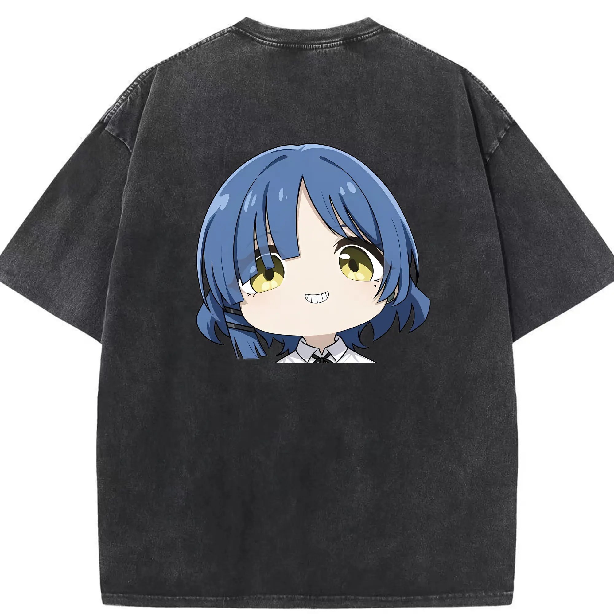 ぼっちざろっく！ グッズ,山田リョウ - 綿100％ ヴィンテージ風 半袖Tシャツ ・ 背面プリント ・ 柔らか肌触り ・ 通気性 快適 ・ スポーツ カジュアル 外出用