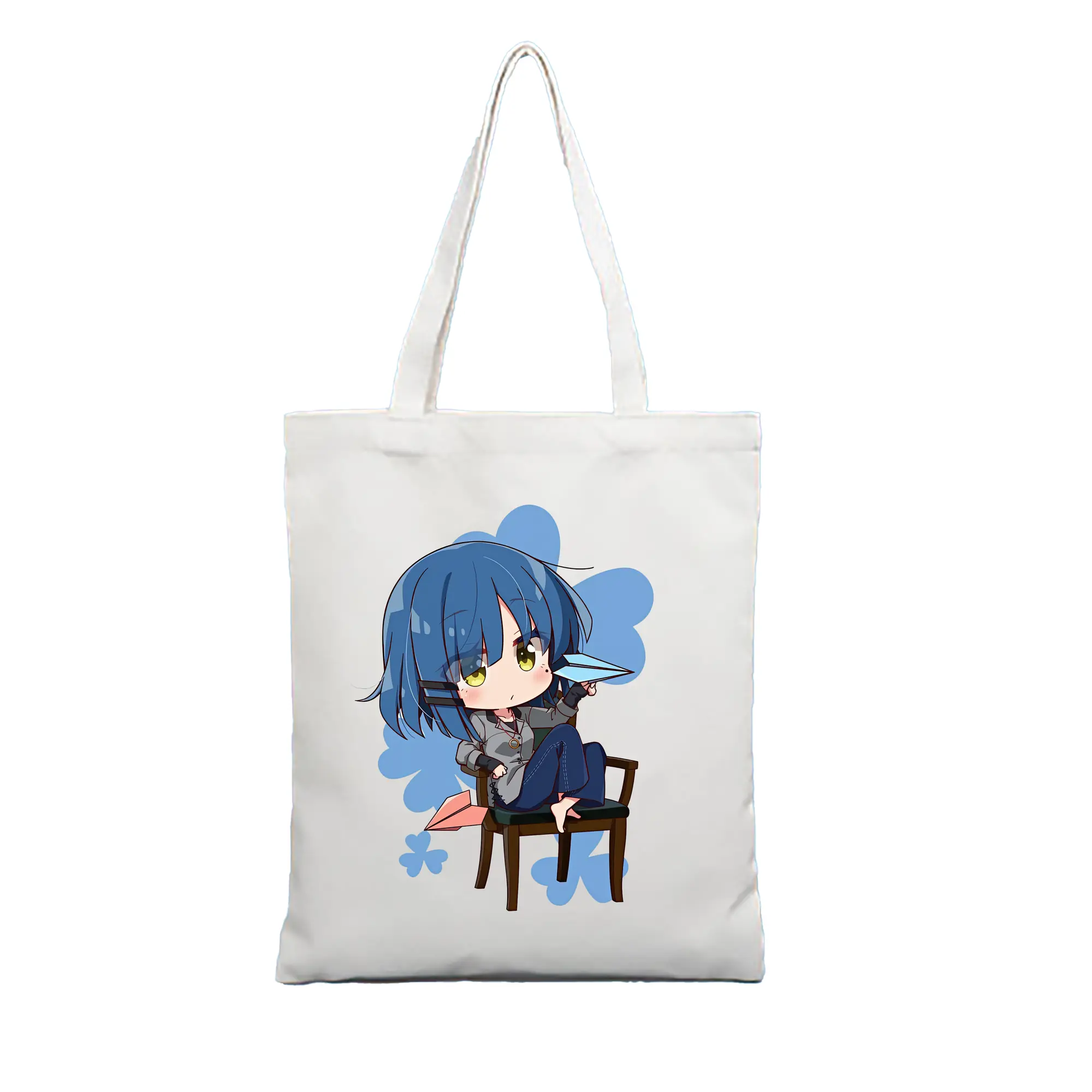 ぼっちざろっく！ グッズ,山田リョウ - 縦型キャンバス手提げバッグ（トートバッグ） ・ キャンバス素材 ・ ショッピング用 ・ 軽量 丈夫 お手入れ簡単