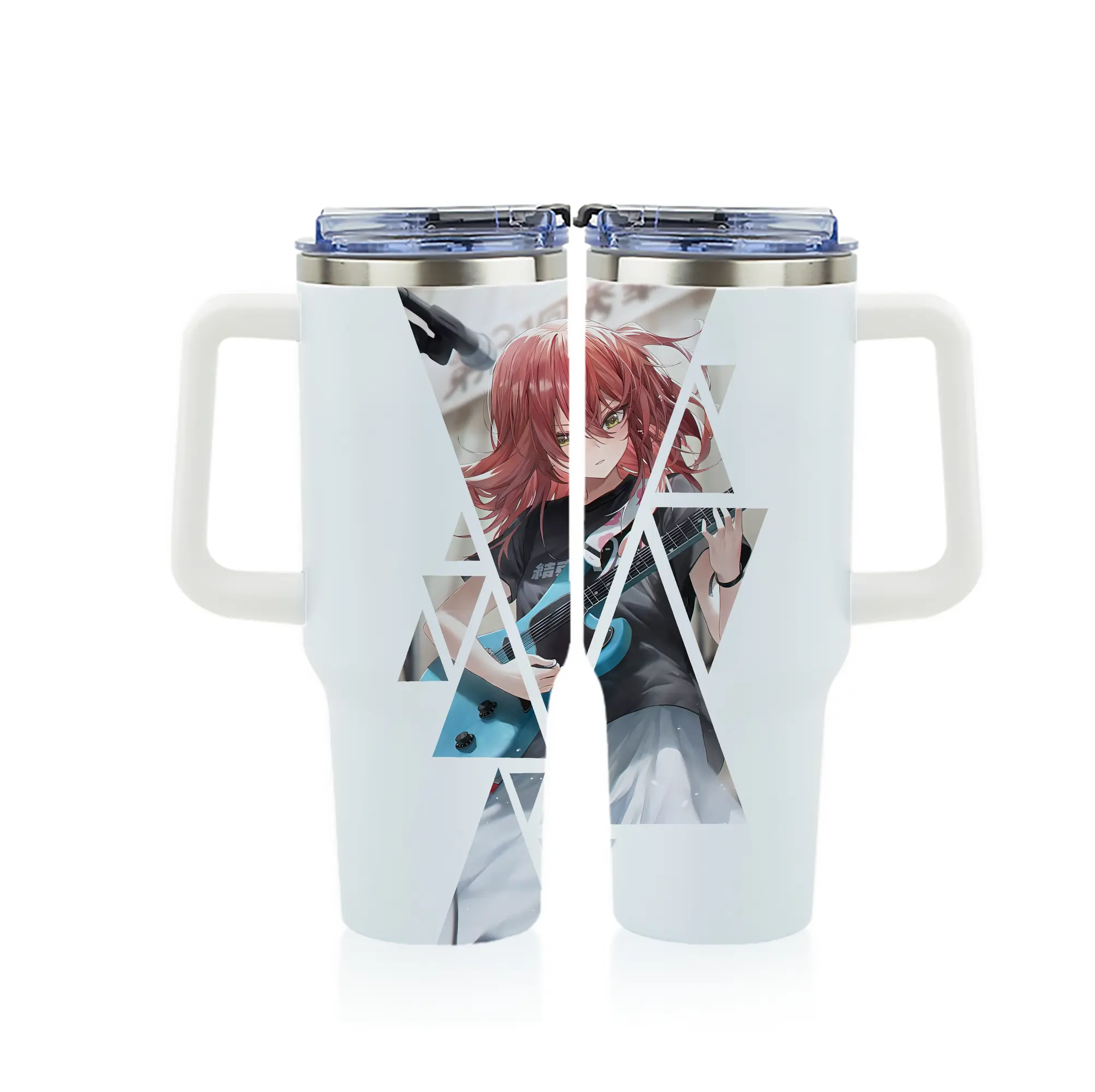 ぼっちざろっく！ グッズ,喜多郁代 - 1200mL フルプリント車用タンブラー ・ 304ステンレス 内側 ・ 201ステンレス 外側 ・ 保温 保冷 ・ 通勤 ドライブ アウトドア用