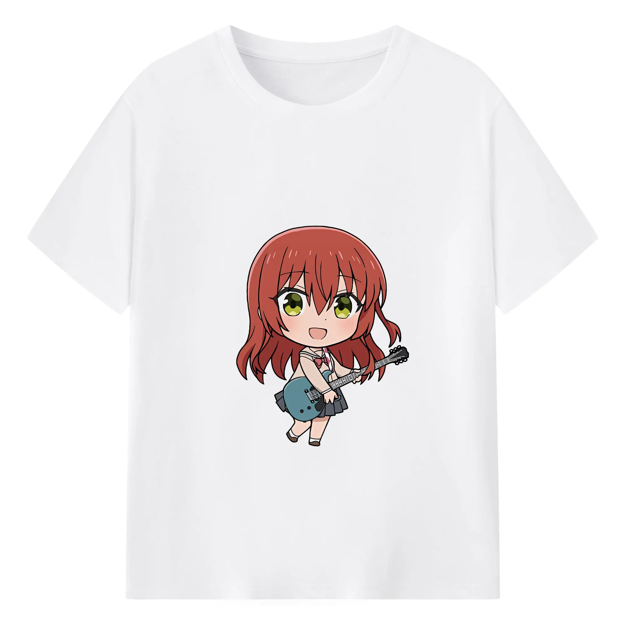 ぼっちざろっく！ グッズ,喜多郁代 - 綿100％ 半袖Tシャツ ・ フロントプリント ・ 快適 通気性 ・ 日常使い 散歩 スポーツ用