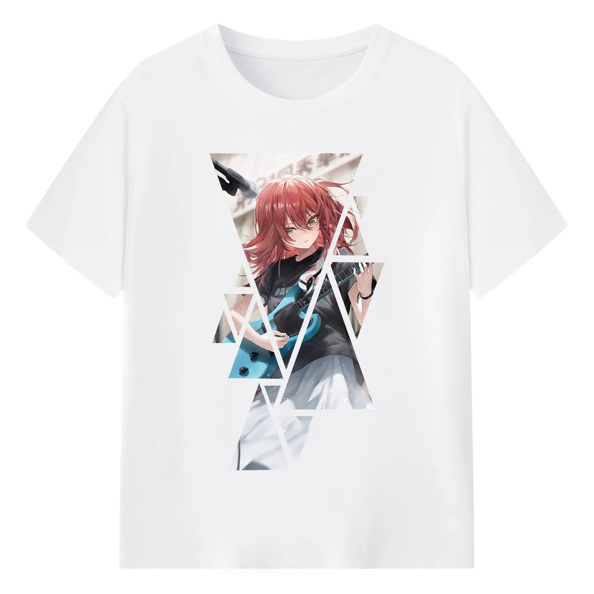 ぼっちざろっく！ グッズ,喜多郁代 - 綿100％ 半袖Tシャツ ・ フロントプリント ・ 快適 通気性 ・ 日常使い 散歩 スポーツ用