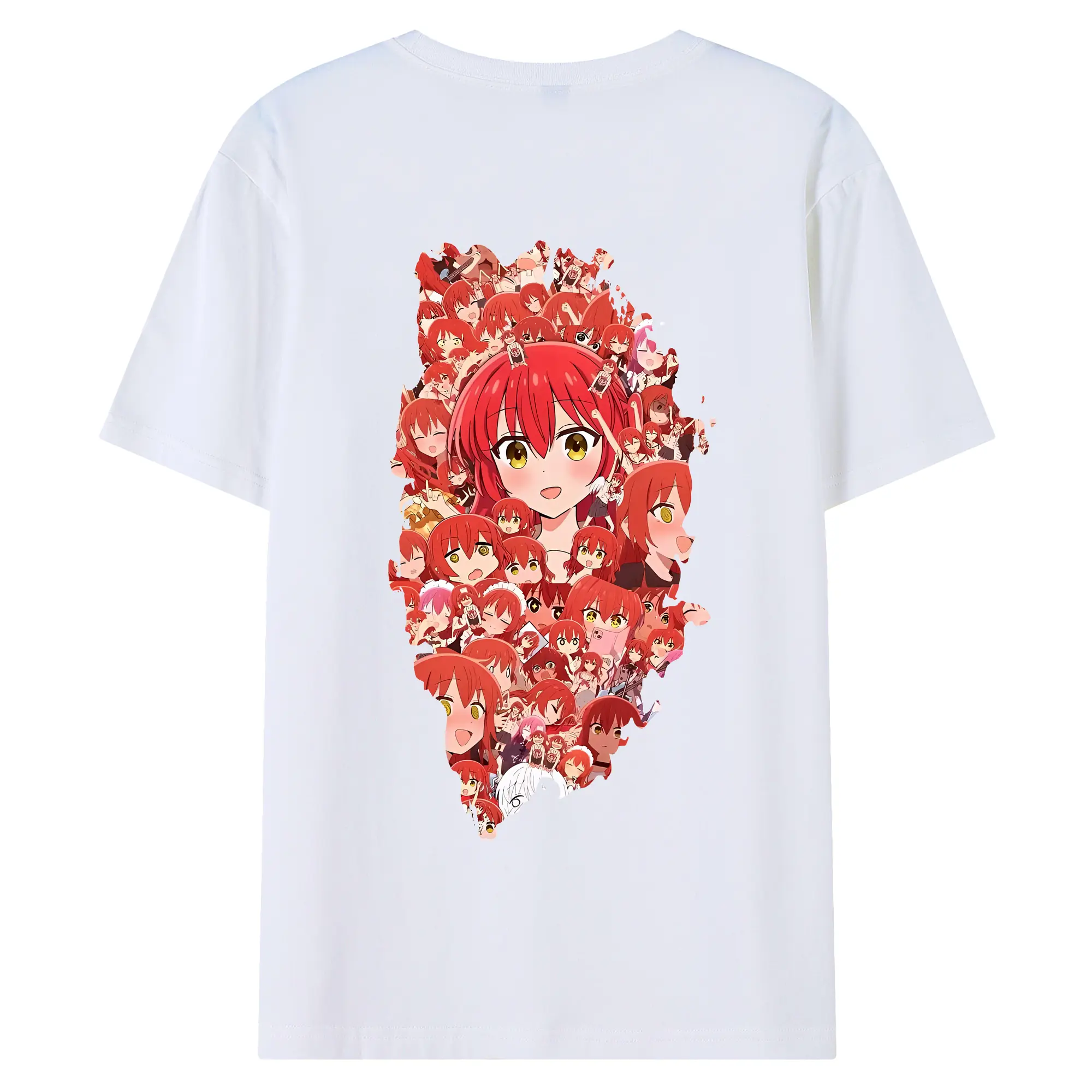 ぼっちざろっく！ グッズ,喜多郁代 - 綿100％ 半袖Tシャツ ・ バックプリント ・ 快適 通気性 ・ 日常使い 散歩 スポーツ用