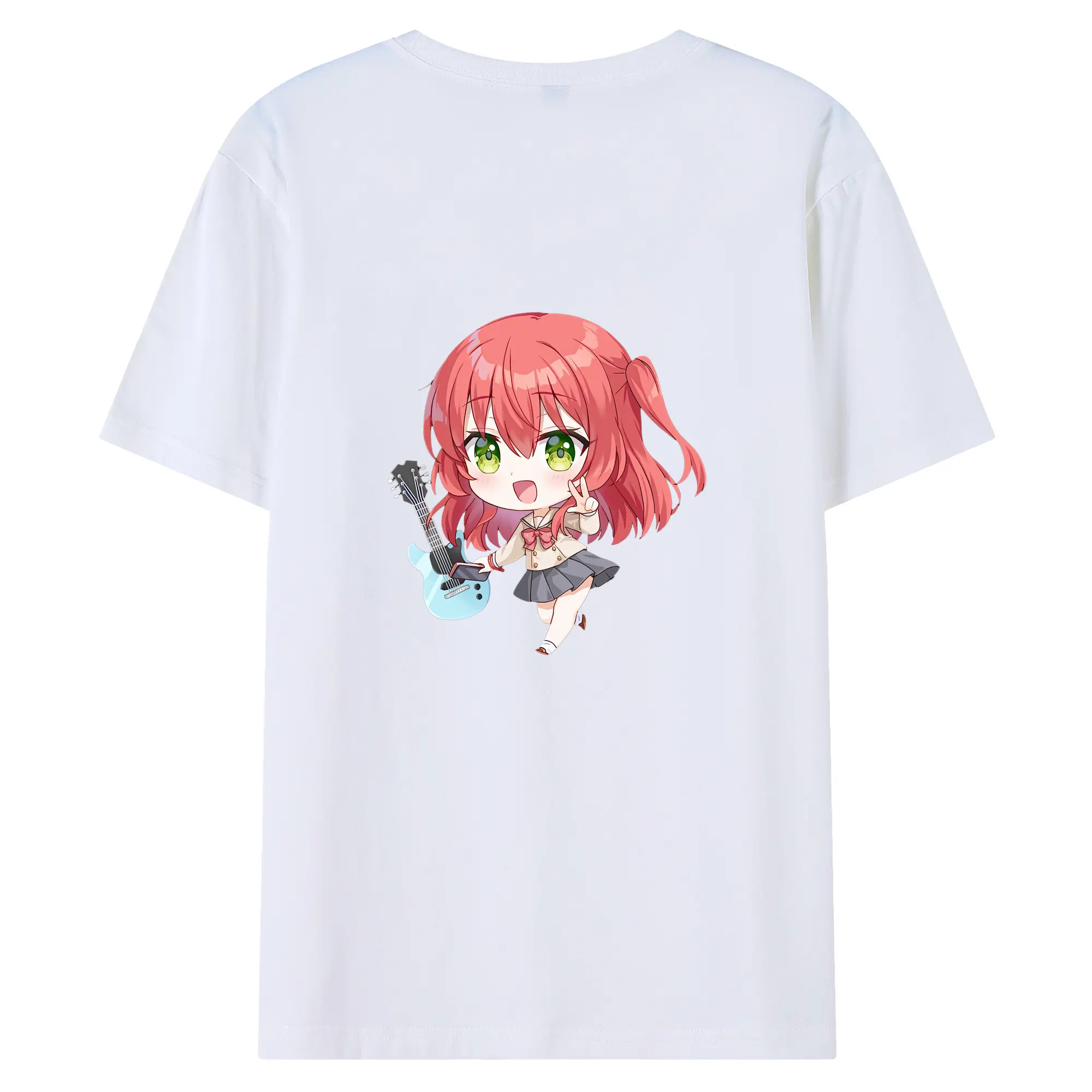 ぼっちざろっく！ グッズ,喜多郁代 - 綿100％ 半袖Tシャツ ・ バックプリント ・ 快適 通気性 ・ 日常使い 散歩 スポーツ用