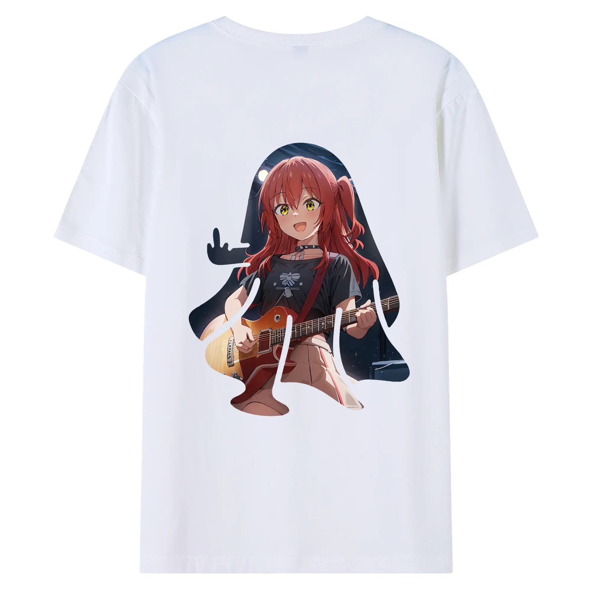 ぼっちざろっく！ グッズ,喜多郁代 - 綿100％ 半袖Tシャツ ・ バックプリント ・ 快適 通気性 ・ 日常使い 散歩 スポーツ用