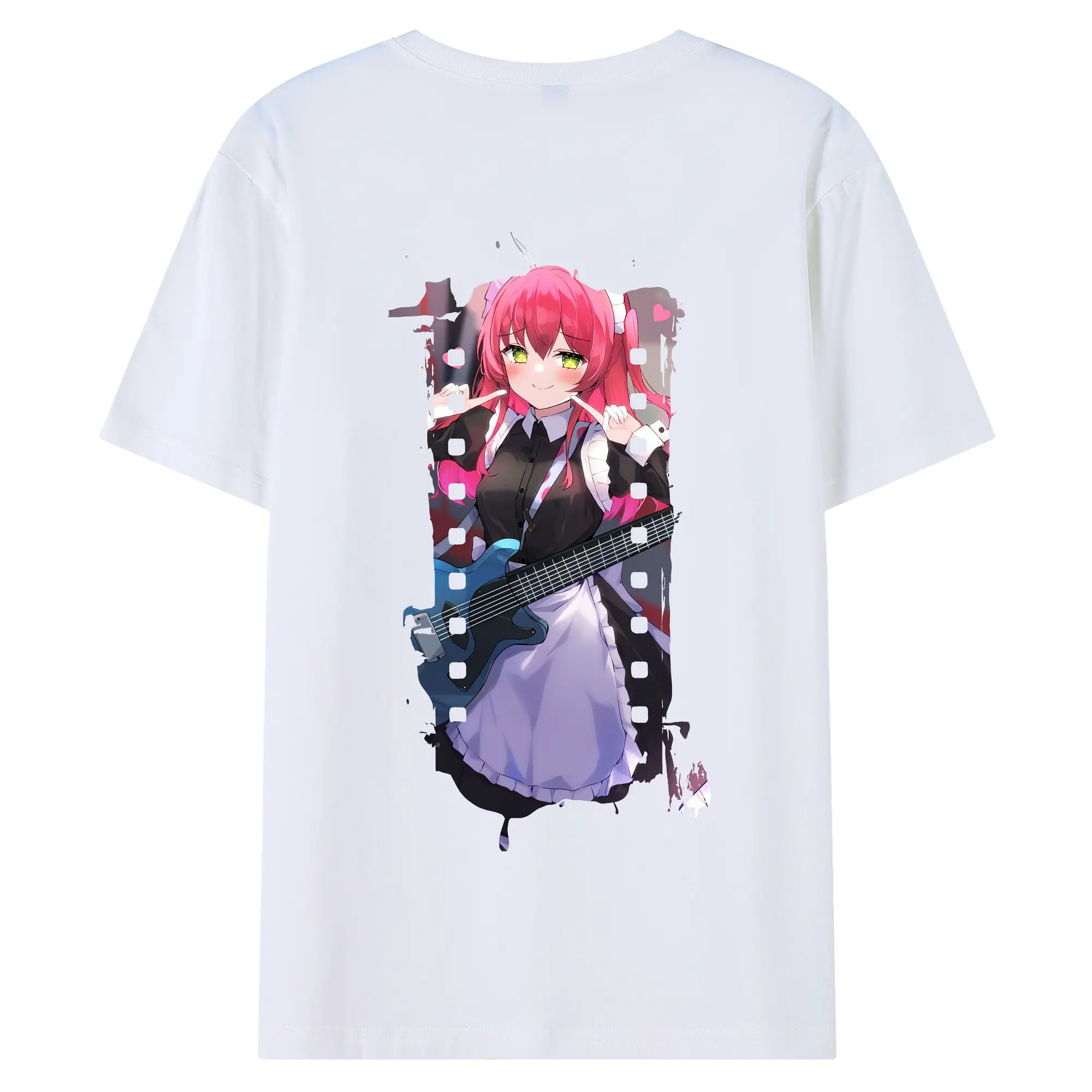 ぼっちざろっく！ グッズ,喜多郁代 - 綿100％ 半袖Tシャツ ・ バックプリント ・ 快適 通気性 ・ 日常使い 散歩 スポーツ用