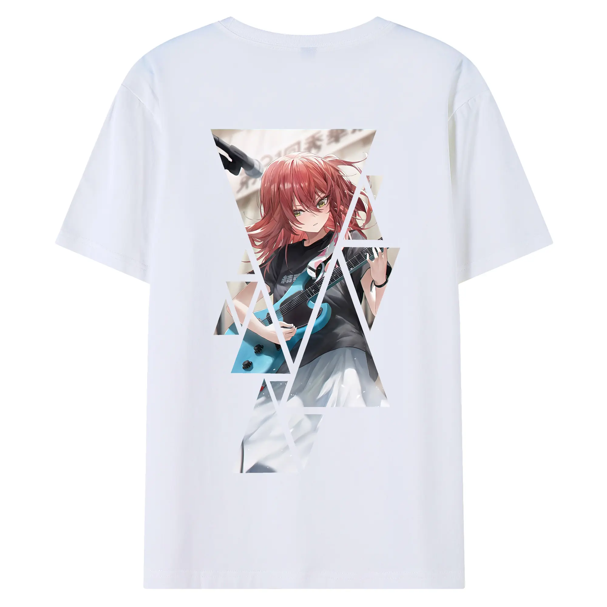 ぼっちざろっく！ グッズ,喜多郁代 - 綿100％ 半袖Tシャツ ・ バックプリント ・ 快適 通気性 ・ 日常使い 散歩 スポーツ用