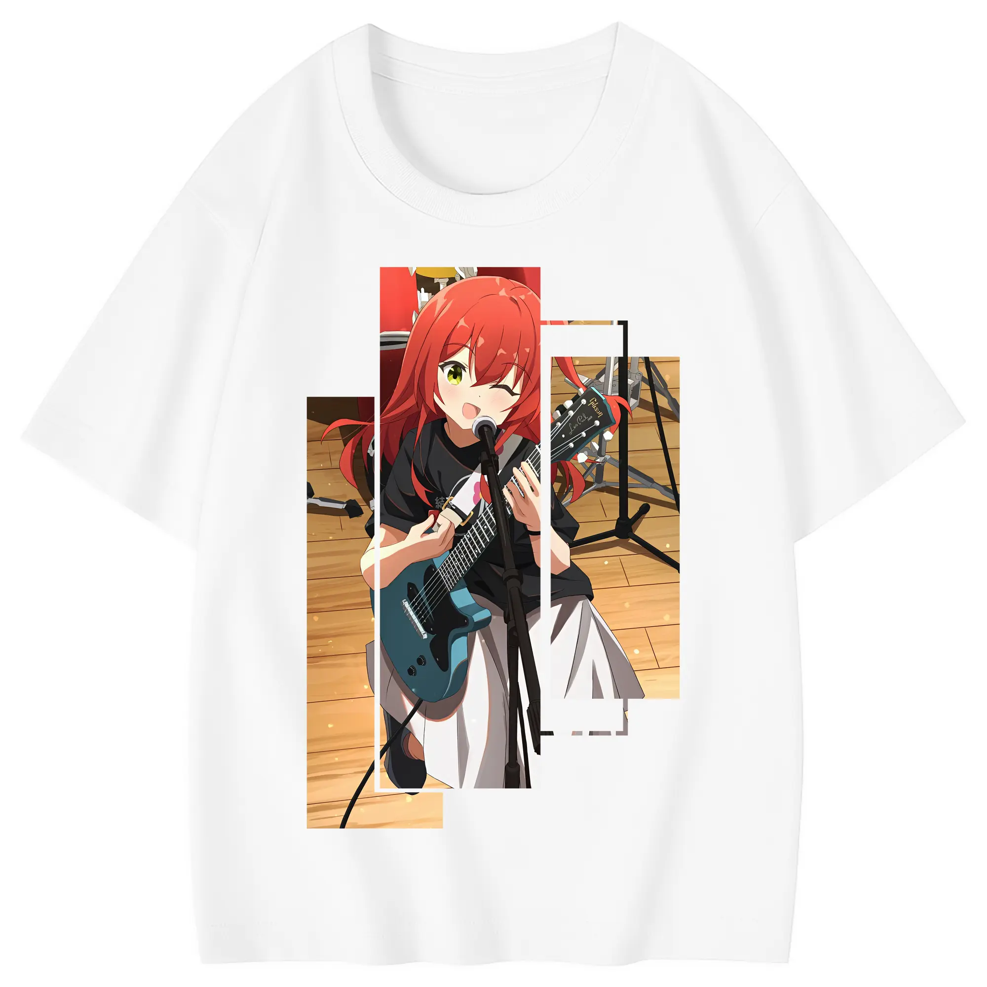 ぼっちざろっく！ グッズ,喜多郁代 - 綿100％ キッズTシャツ ・ フロントプリント ・ 快適 通気性 ・ スポーツ カジュアル 散歩用