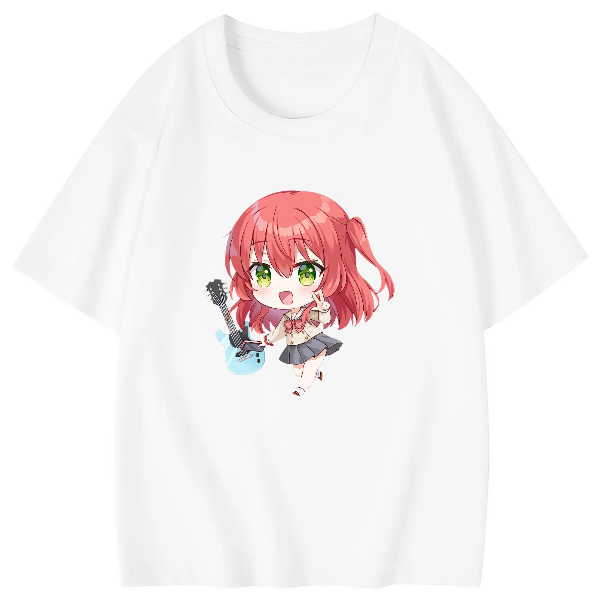 ぼっちざろっく！ グッズ,喜多郁代 - 綿100％ キッズTシャツ ・ フロントプリント ・ 快適 通気性 ・ スポーツ カジュアル 散歩用
