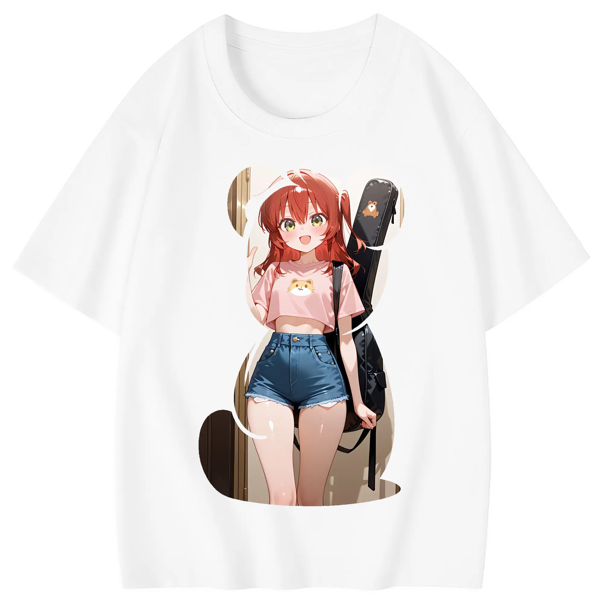 ぼっちざろっく！ グッズ,喜多郁代 - 綿100％ キッズTシャツ ・ フロントプリント ・ 快適 通気性 ・ スポーツ カジュアル 散歩用