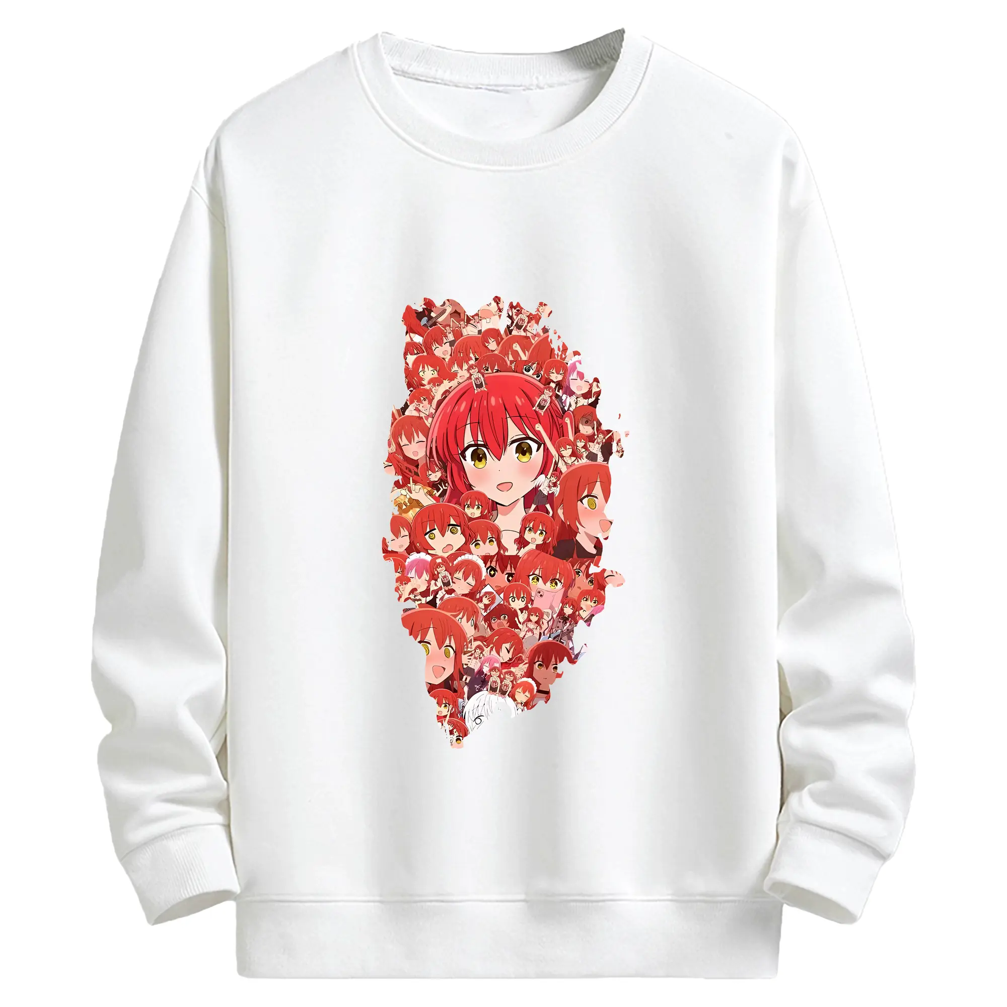 ぼっちざろっく！ グッズ,喜多郁代 - キッズ クルーネックスウェットシャツ ・ フロントプリント ・ 綿80％ ポリエステル20％ ・ 快適 通学 スポーツ 日常使い お散歩用