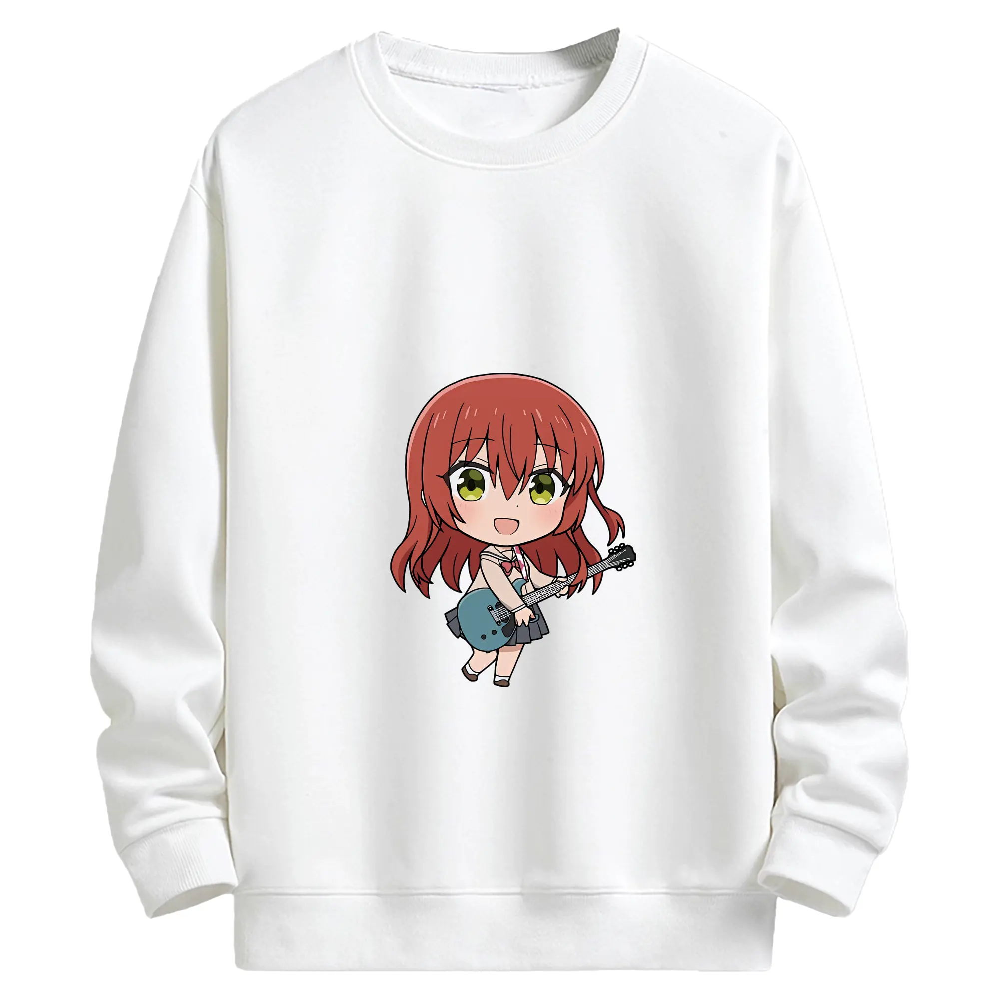 ぼっちざろっく！ グッズ,喜多郁代 - キッズ クルーネックスウェットシャツ ・ フロントプリント ・ 綿80％ ポリエステル20％ ・ 快適 通学 スポーツ 日常使い お散歩用