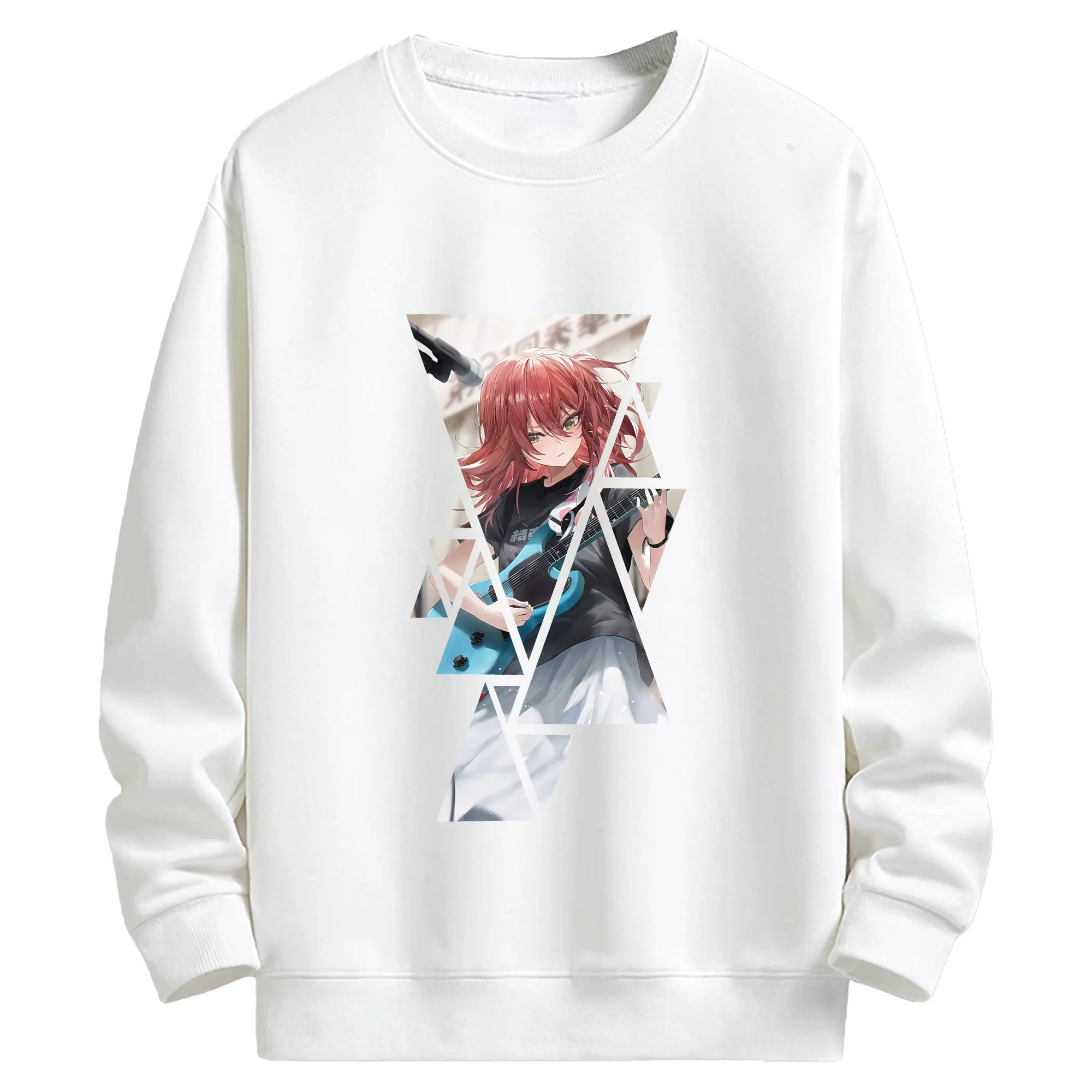 ぼっちざろっく！ グッズ,喜多郁代 - キッズ クルーネックスウェットシャツ ・ フロントプリント ・ 綿80％ ポリエステル20％ ・ 快適 通学 スポーツ 日常使い お散歩用