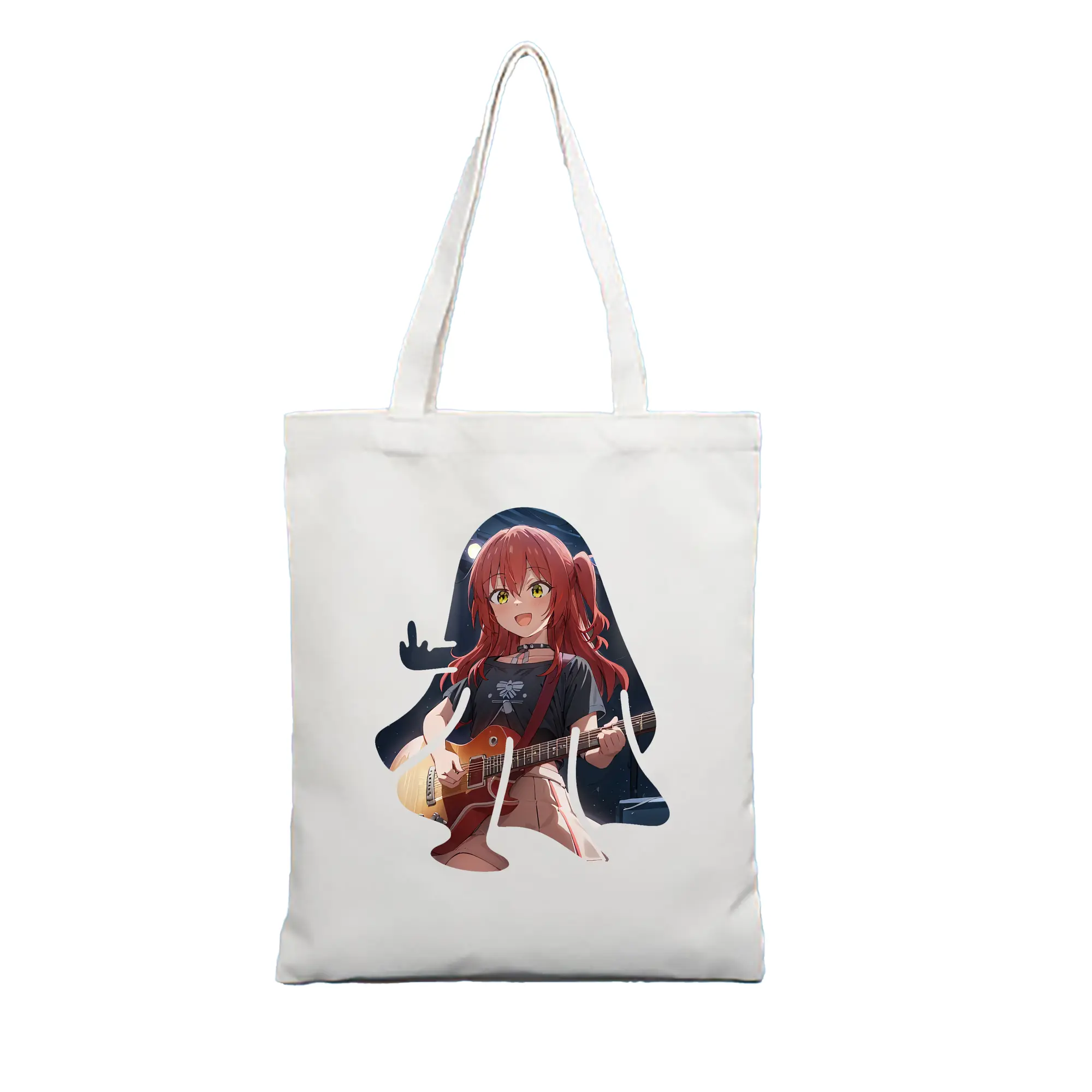 ぼっちざろっく！ グッズ,喜多郁代 - 縦型キャンバス手提げバッグ（トートバッグ） ・ キャンバス素材 ・ ショッピング用 ・ 軽量 丈夫 お手入れ簡単