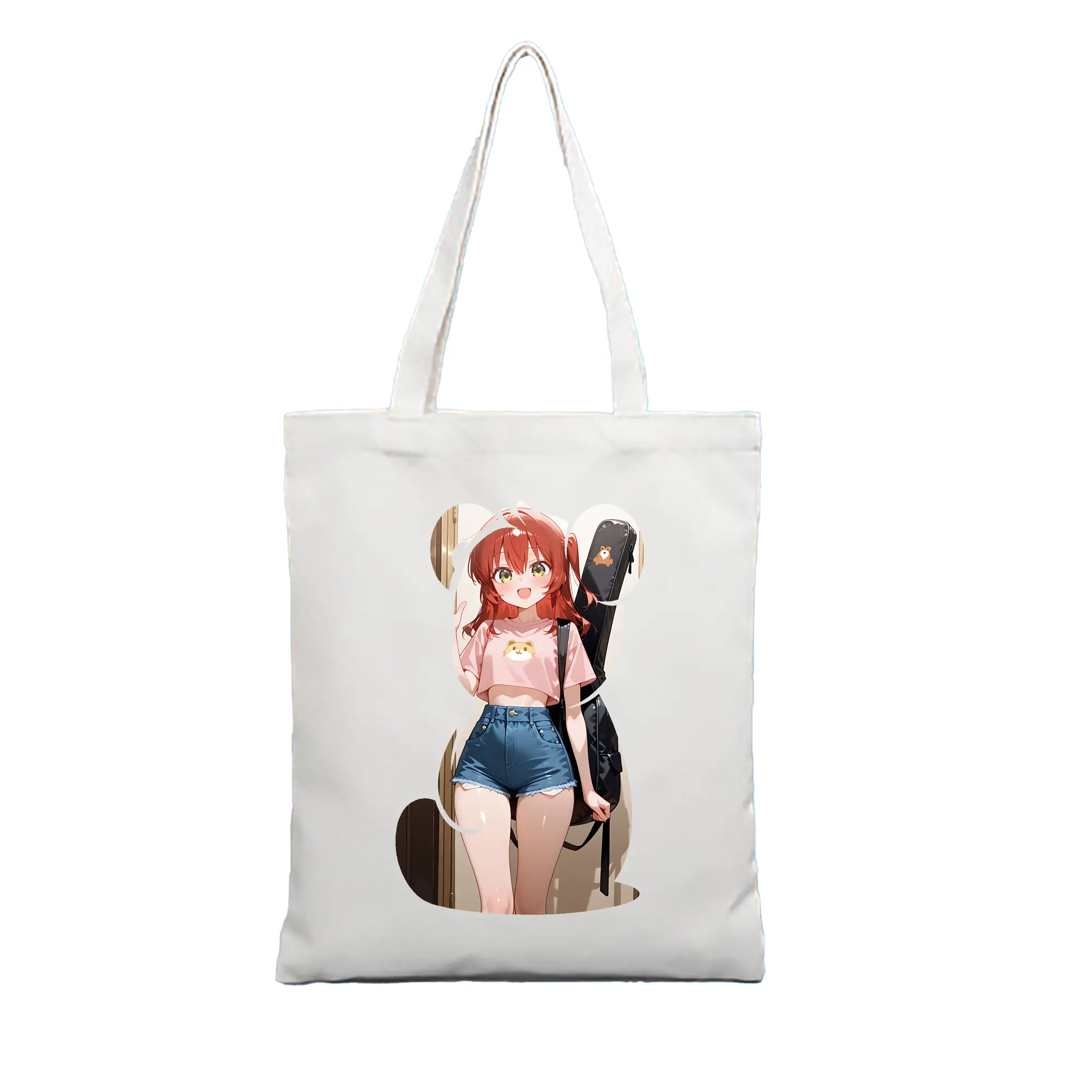 ぼっちざろっく！ グッズ,喜多郁代 - 縦型キャンバス手提げバッグ（トートバッグ） ・ キャンバス素材 ・ ショッピング用 ・ 軽量 丈夫 お手入れ簡単