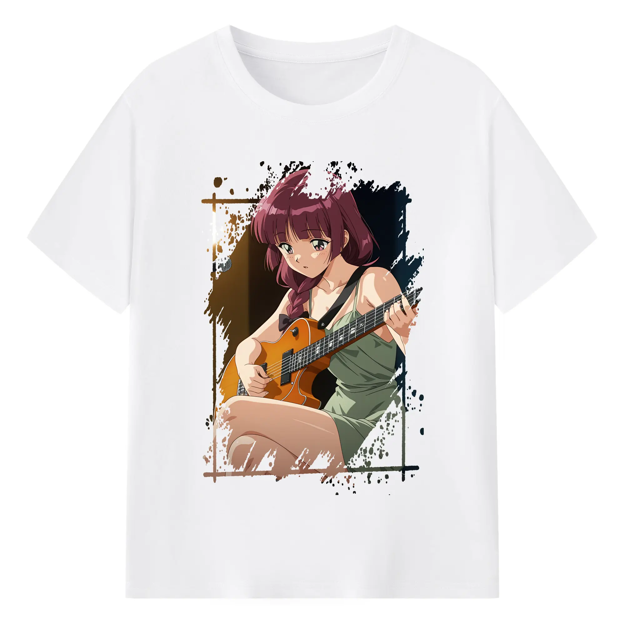 ぼっちざろっく！ グッズ,廣井きくり - 綿100％ 半袖Tシャツ ・ フロントプリント ・ 快適 通気性 ・ 日常使い 散歩 スポーツ用