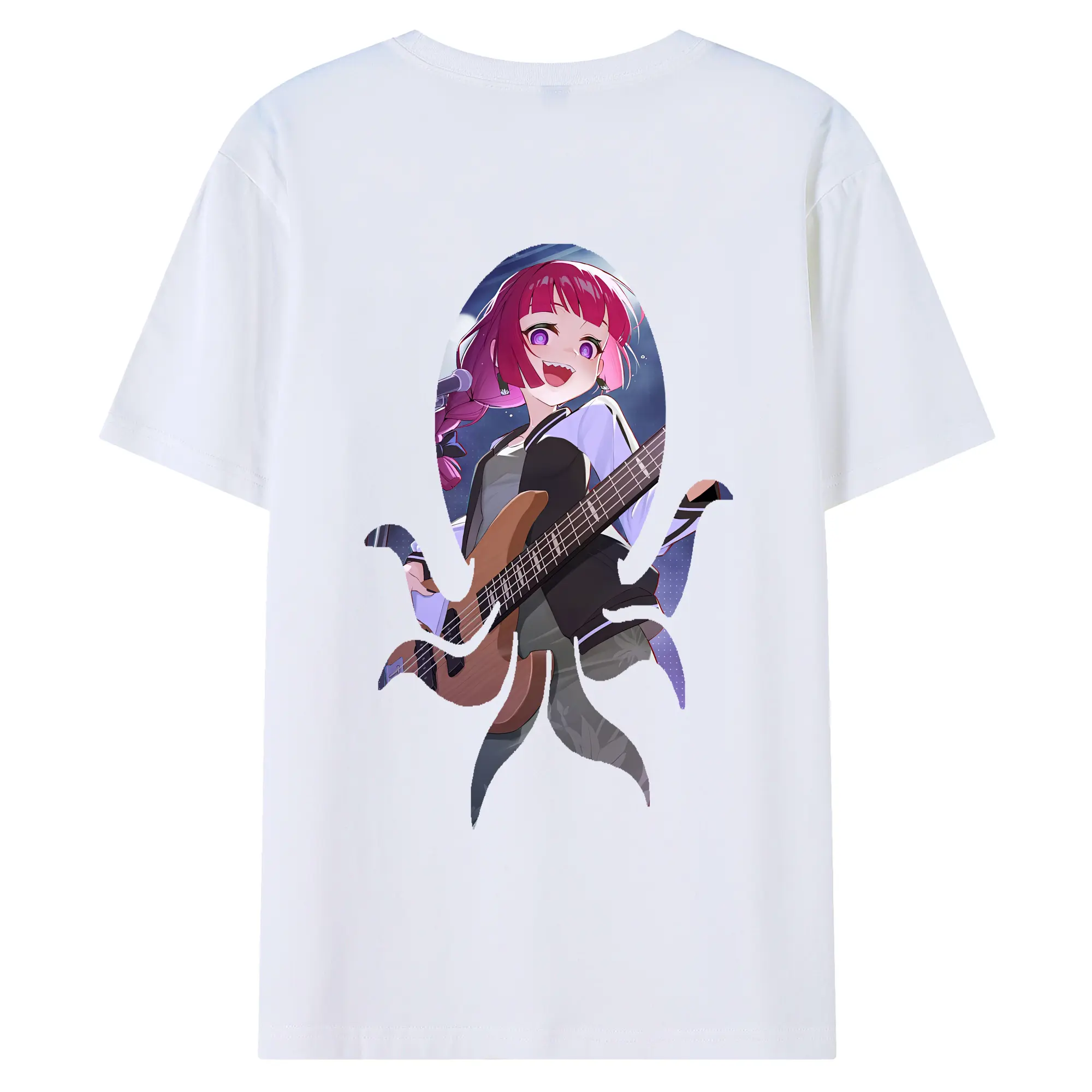 ぼっちざろっく！ グッズ,廣井きくり - 綿100％ 半袖Tシャツ ・ バックプリント ・ 快適 通気性 ・ 日常使い 散歩 スポーツ用