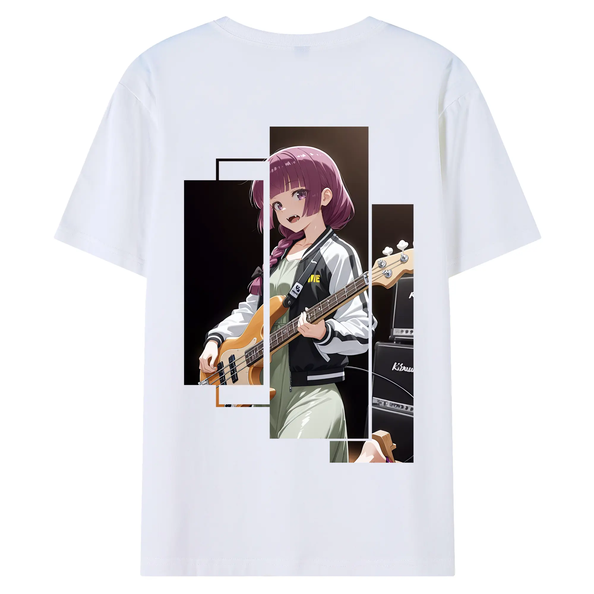 ぼっちざろっく！ グッズ,廣井きくり - 綿100％ 半袖Tシャツ ・ バックプリント ・ 快適 通気性 ・ 日常使い 散歩 スポーツ用